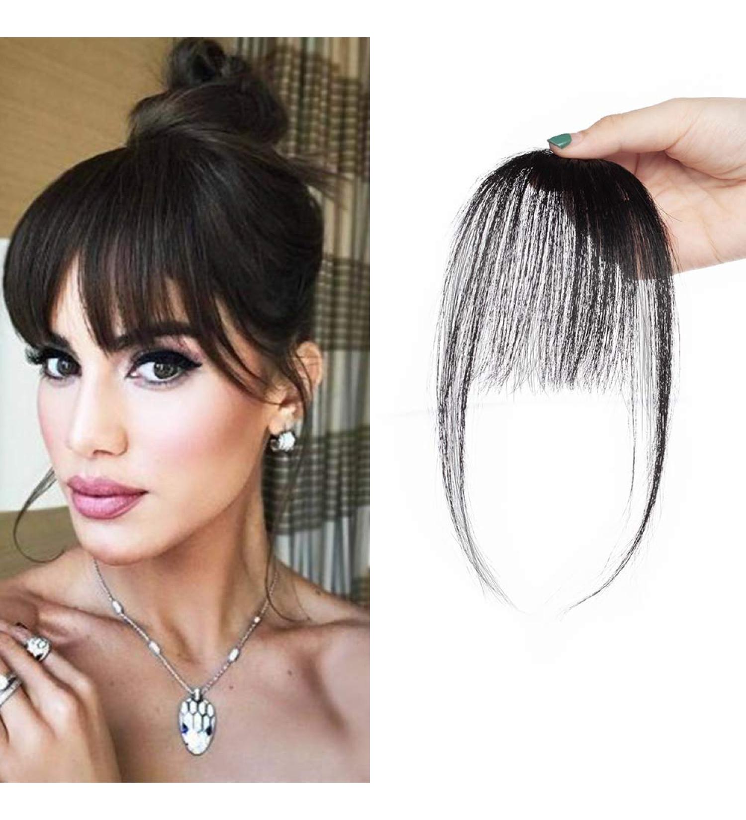 SEGO Pony Hairpiece - Real Hair Fringe Clip-On Extension | 100% Remy Human Hair Straight Black #1 - Buy Online on GoSupps.com