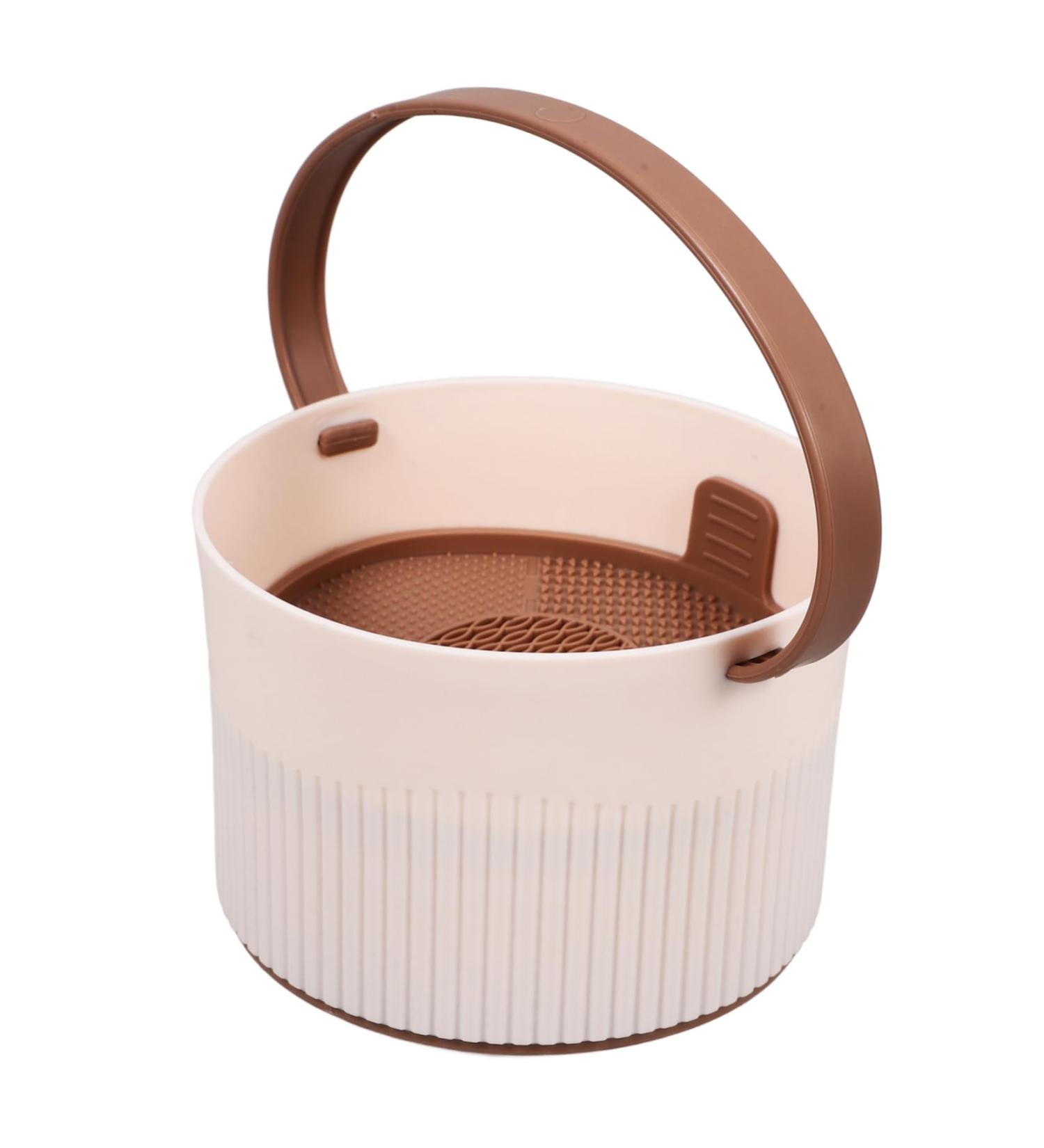 NOLITOY Makeup Brush Cleaner Tool - Scrub Artifact Bowl & Holder for Easy Cleaning - Cosmetic Brush Washing Supplies - 11.50x11.50x7.70CM Coffee - Buy Online on GoSupps.com