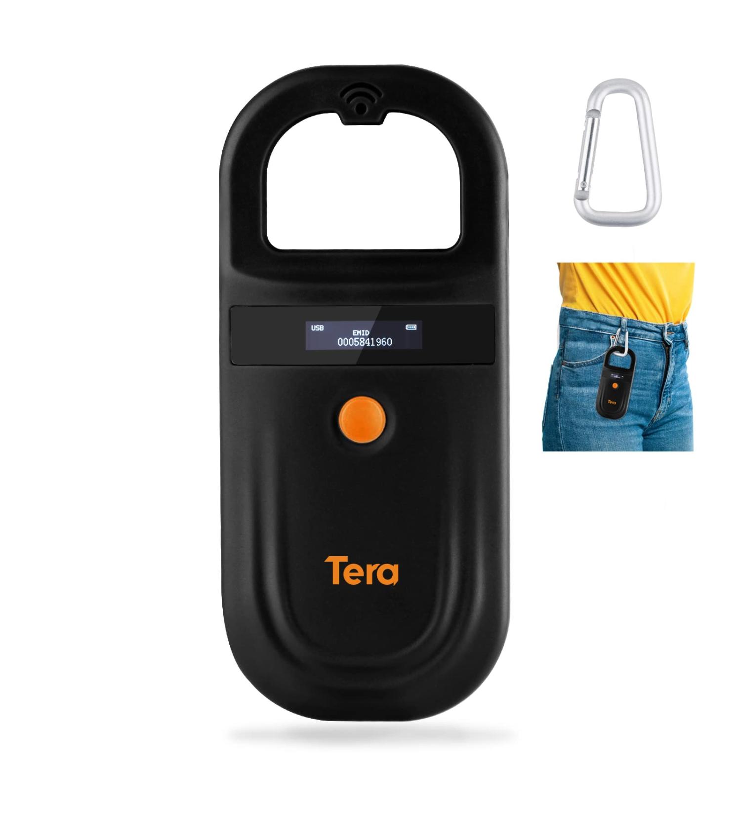 TERA PET Microchip Reader Scanner - RFID Portable Animal Chip ID Scanner for Dogs Cats & Pigs - OLED Display ISO 11784/11785 FDX-B & Emid - Ultimate Pet Tag Solution - Buy Online on GoSupps.com