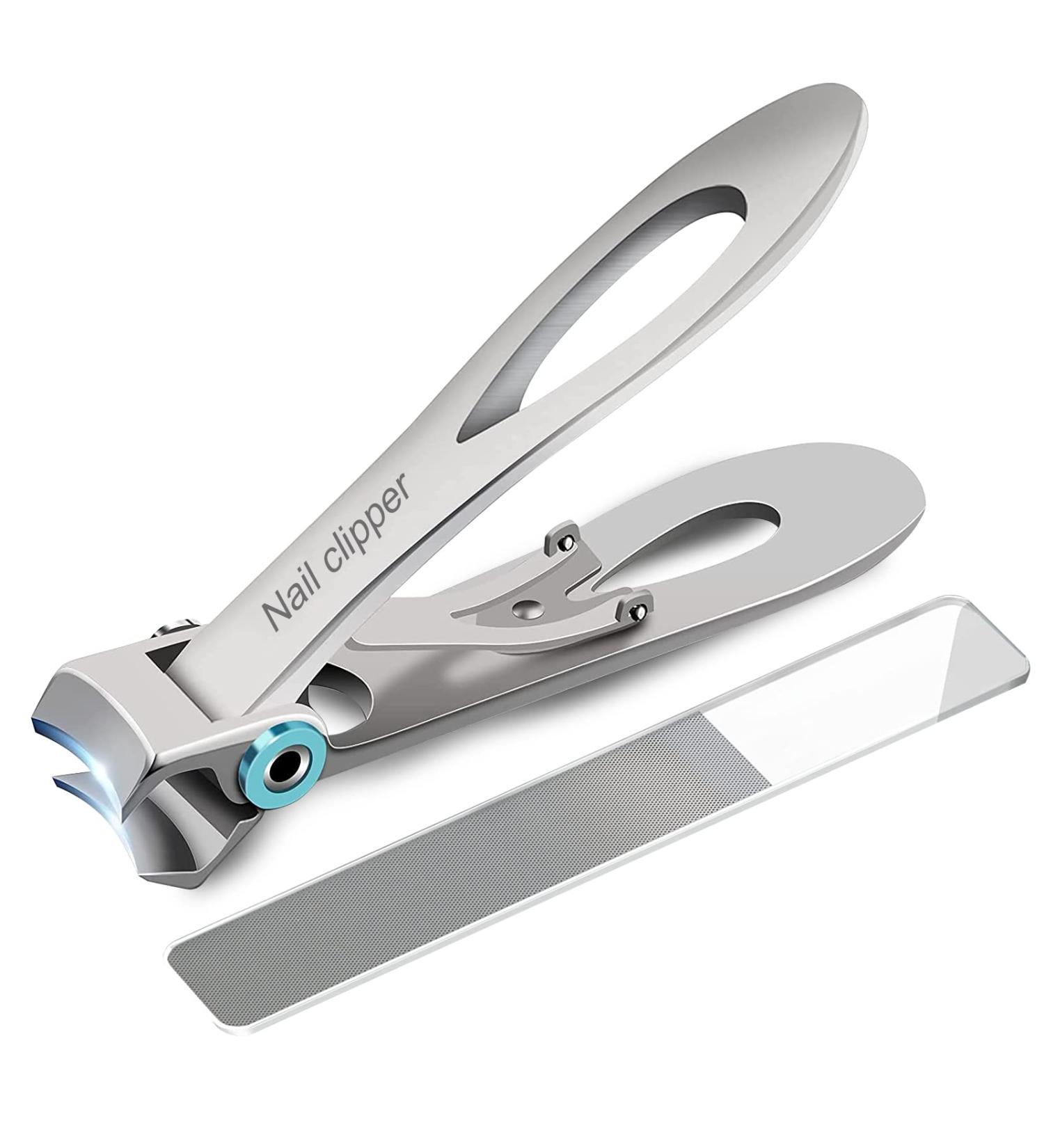 SZHLUX Ultra Wide Jaw Toenail Clippers for Thick Nails - Silver Cutter for Ingrown Nails - Manicure Pedicure Tool for Men & Women - Buy Online on GoSupps.com
