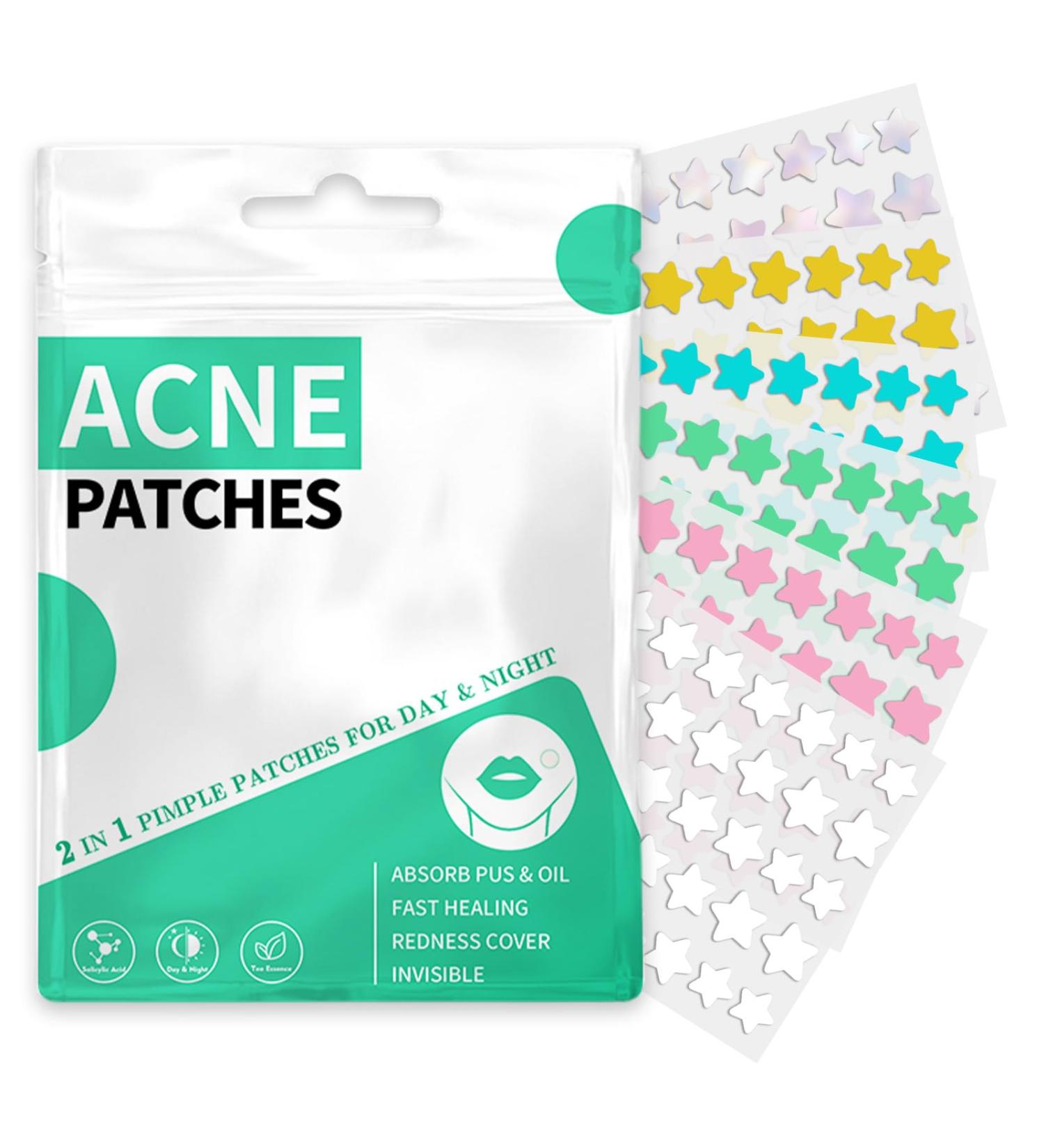 Star Pimple Patches - 240 Hydrocolloid Acne Dots with Tea Tree Oil | 3 Sizes & 6 Colors for Blemish Relief - Buy Online on GoSupps.com