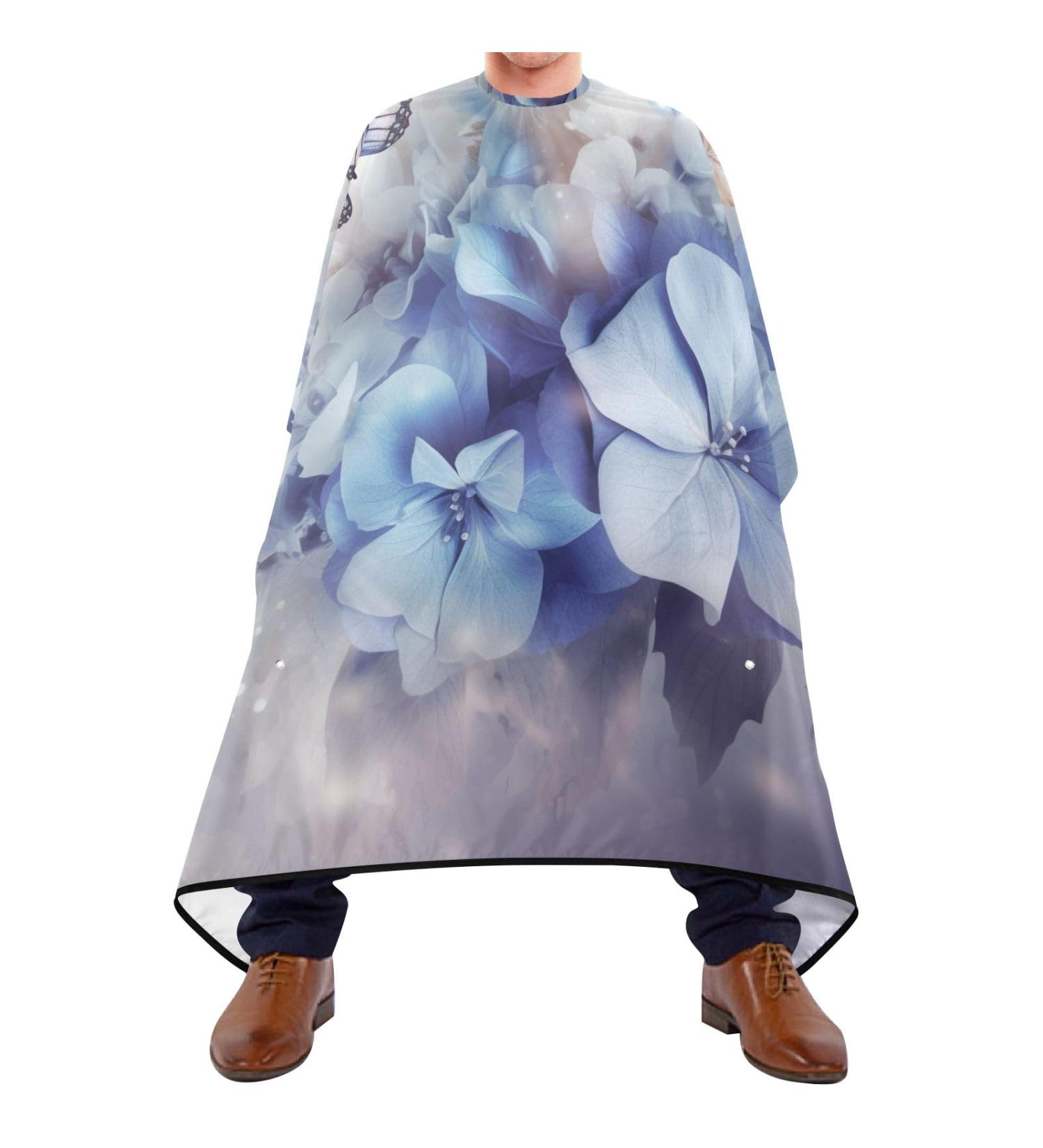 Waterproof Barber Cape - Hydrangea Purple & Cheetah Haircut Bib for Men & Women | Unisex Hair Cutting Cape Best Quality & Fast Shipping Worldwide - Buy Online on GoSupps.com