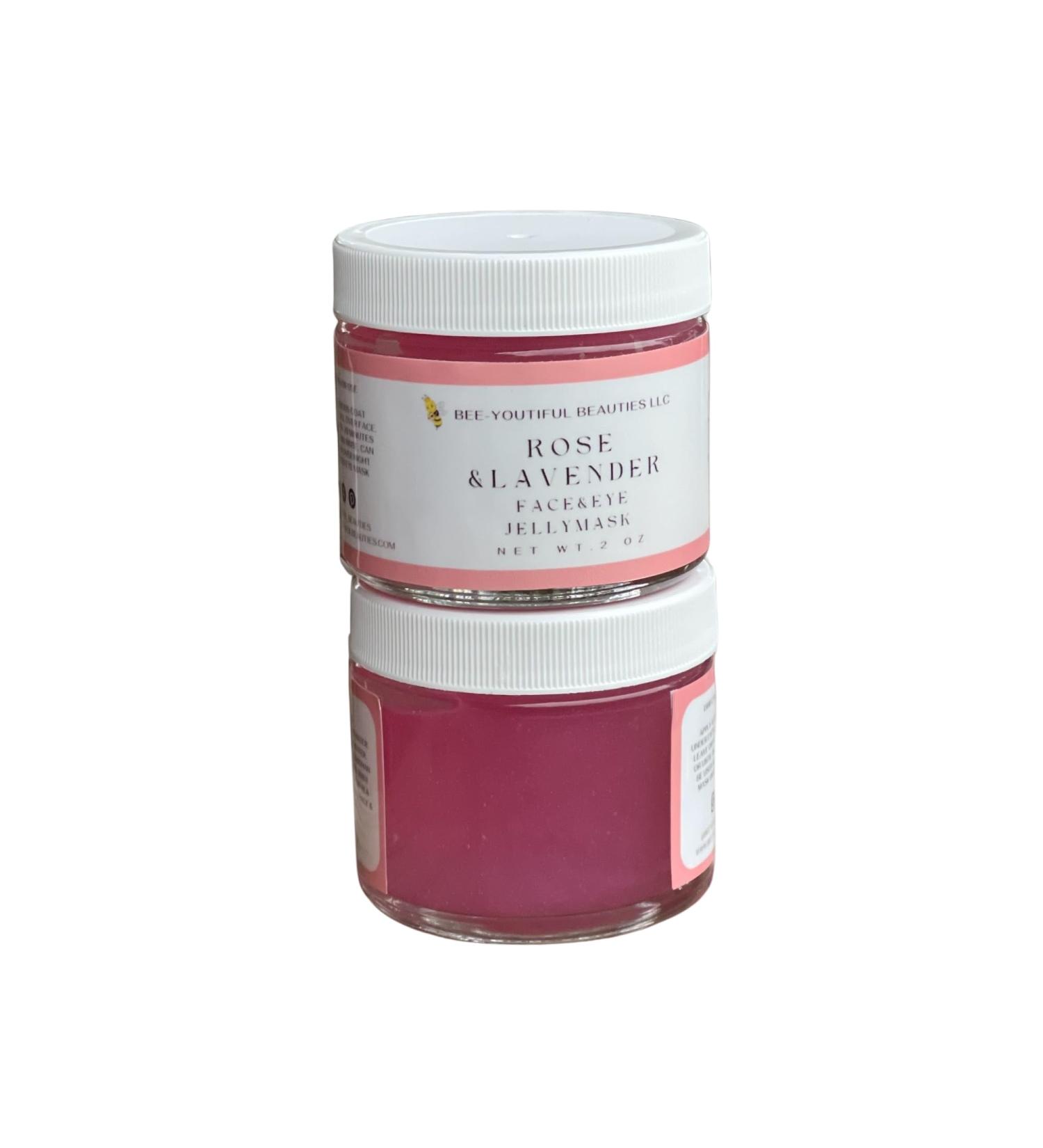 Rose & Lavender Jelly Face/Under Eye Mask | Brightening & Nourishing Skin Treatment | Natural Rose Water & Bee Pollen | 1 OZ - Buy Online on GoSupps.com