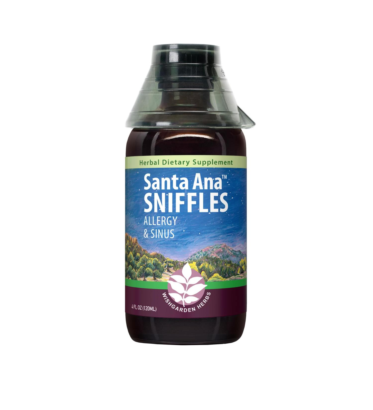 WishGarden Herbs Santa Ana Sniffles - Plant-Based Allergy Relief | Nettle Echinacea Yerba Santa & Horseradish | Soothe Allergy Discomfort & Sinus Congestion - 4oz - Buy Online on GoSupps.com