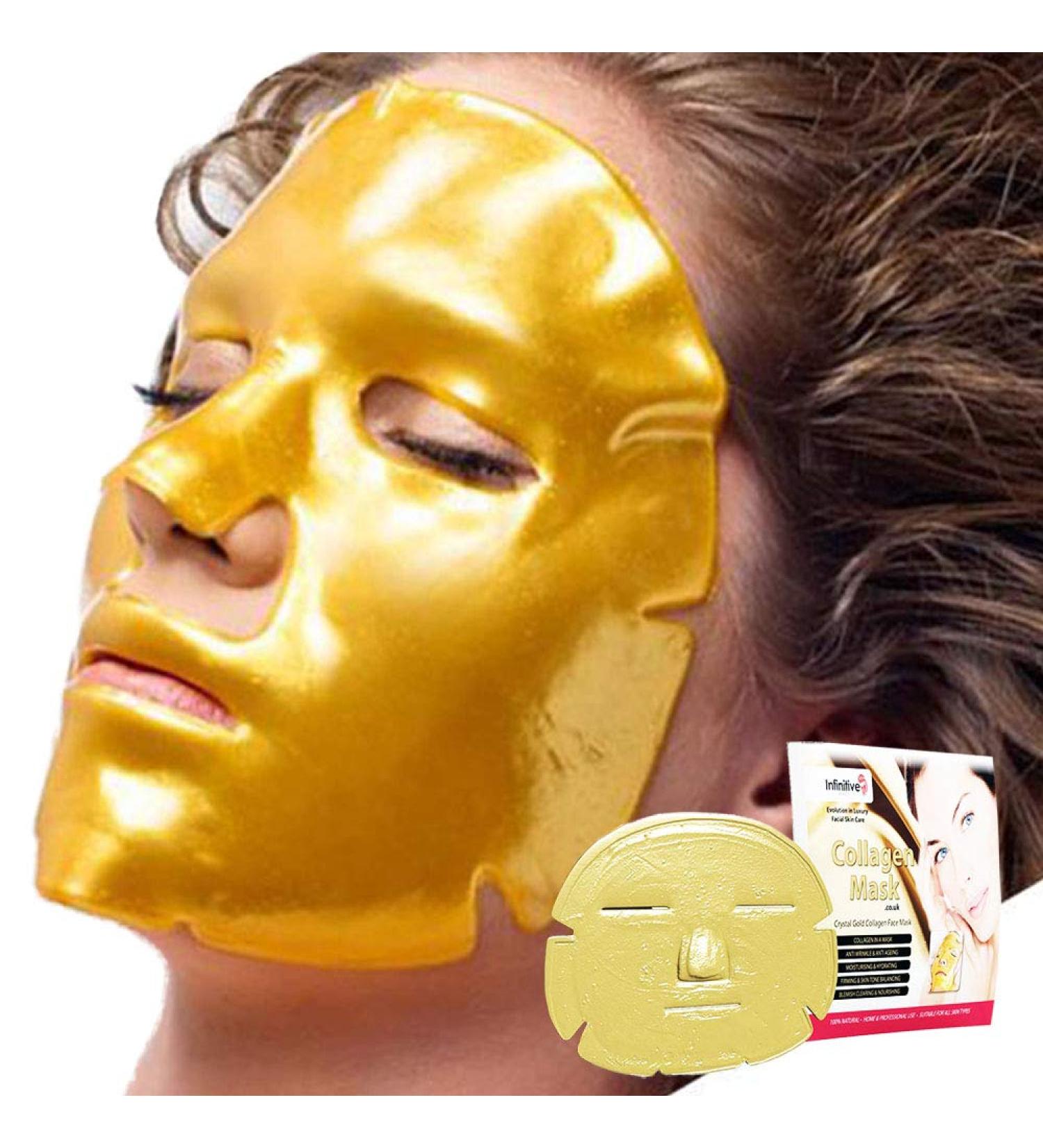 50 x New Infinitive Beauty Crystal 24k Gold Powder Gel Collagen Face Mask Mask Mask Mask Patch Anti Aging Aging Skincare Anti Wrinkle