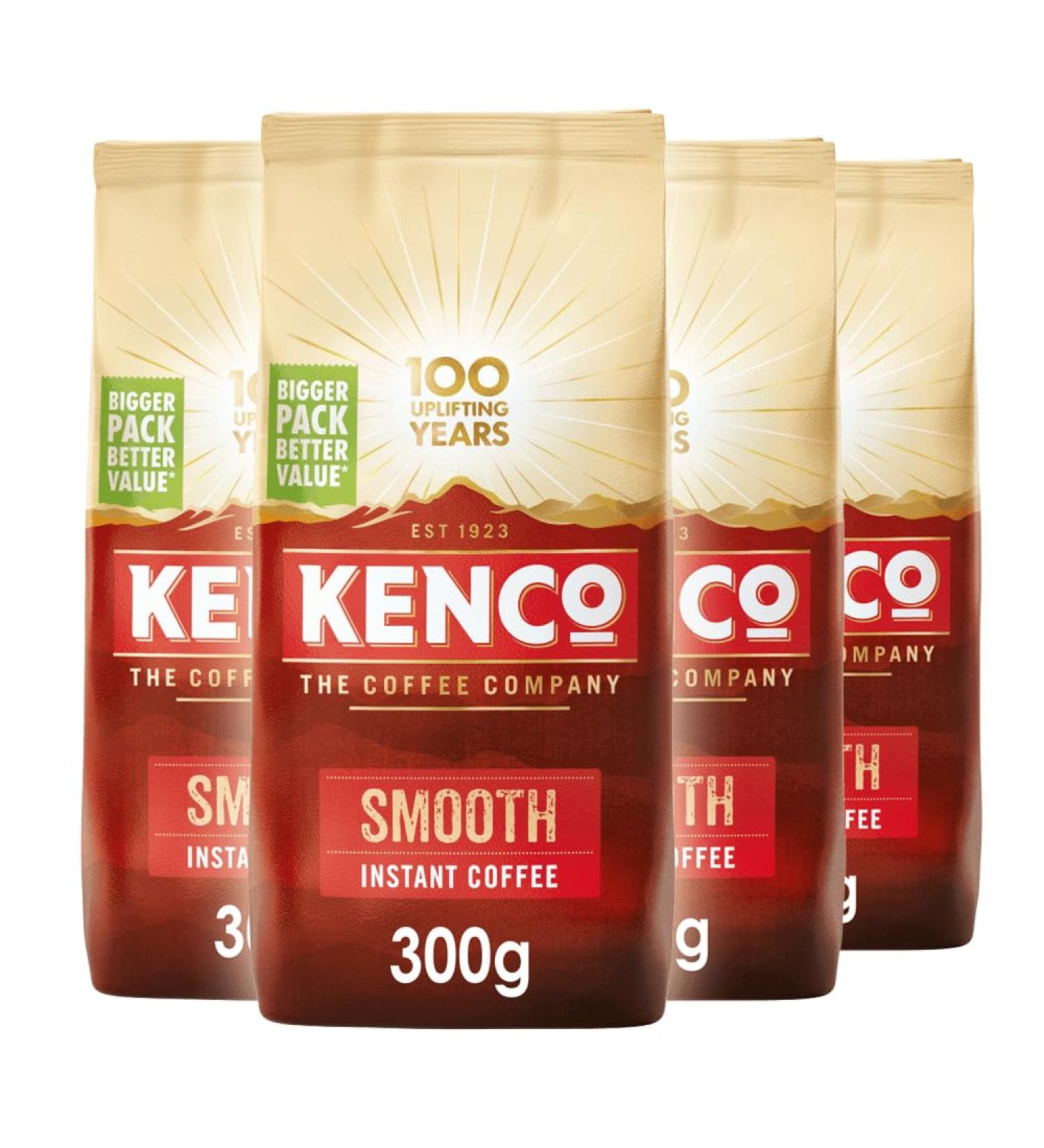Kenco Smooth Instant Coffee 300g Refill Bag (Pack of 4 Total 1.2kg) Smooth Instant Coffee 300 g (Pack of 4) - Buy Online on GoSupps.com