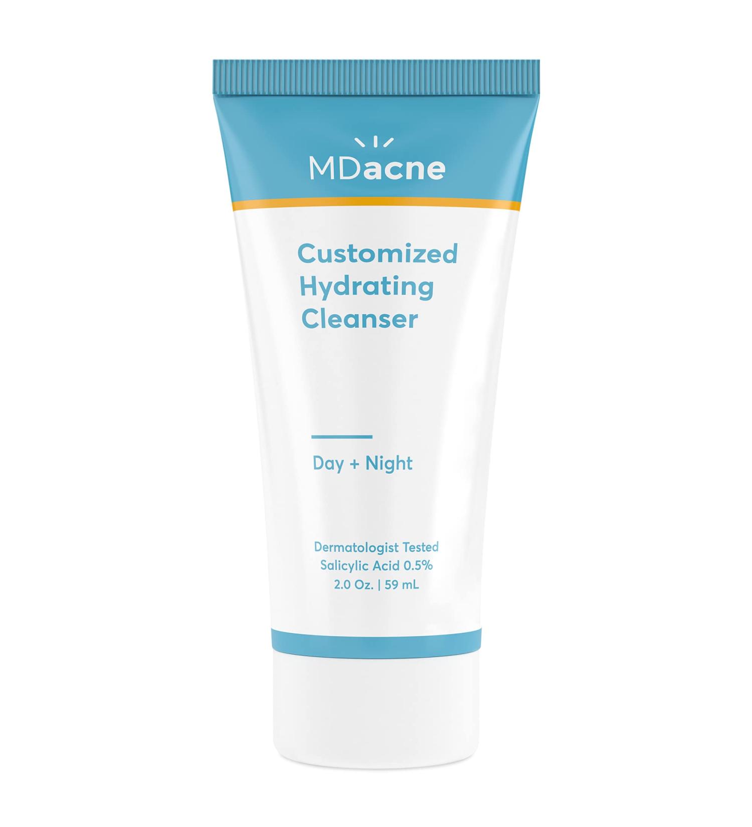 MDacne Hydrating Facial Cleanser with 0.5% Micronized Salicylic Acid - Plant-Based Acne Treatment for Clear Skin, Pore Unclogging, and Redness Relief - Buy Online on GoSupps.com