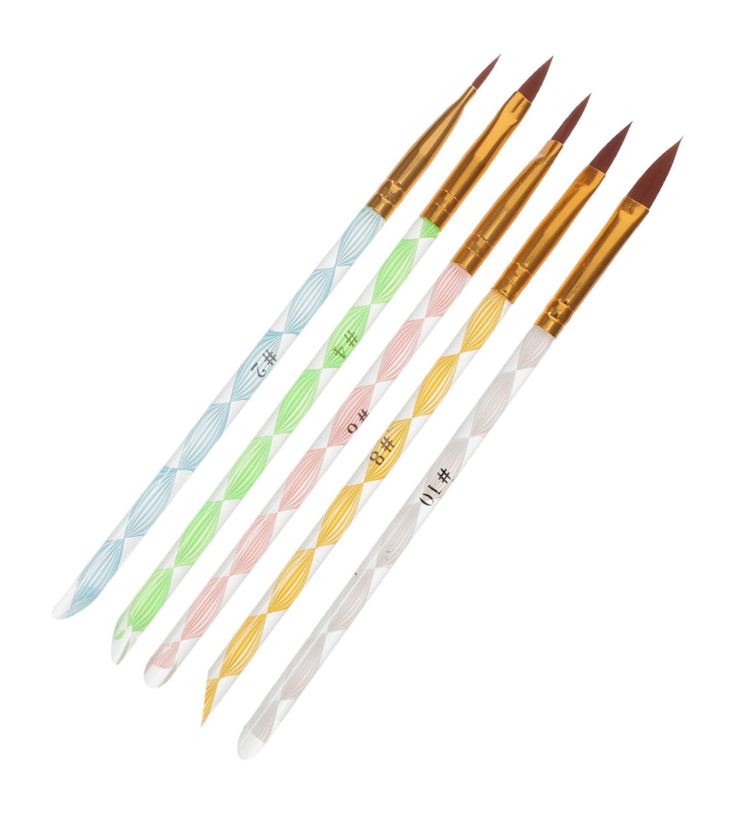 FRCOLOR Set of 5 Brushes for Nail Art Tips Nail Tools de Gel Painting Tools Nail Gel Polish Nail Art Sticks for Practice Nail Art Display Pen Rhinestones Nail Polish Care Set Decorate 3D Nail Set - Buy Online on GoSupps.com
