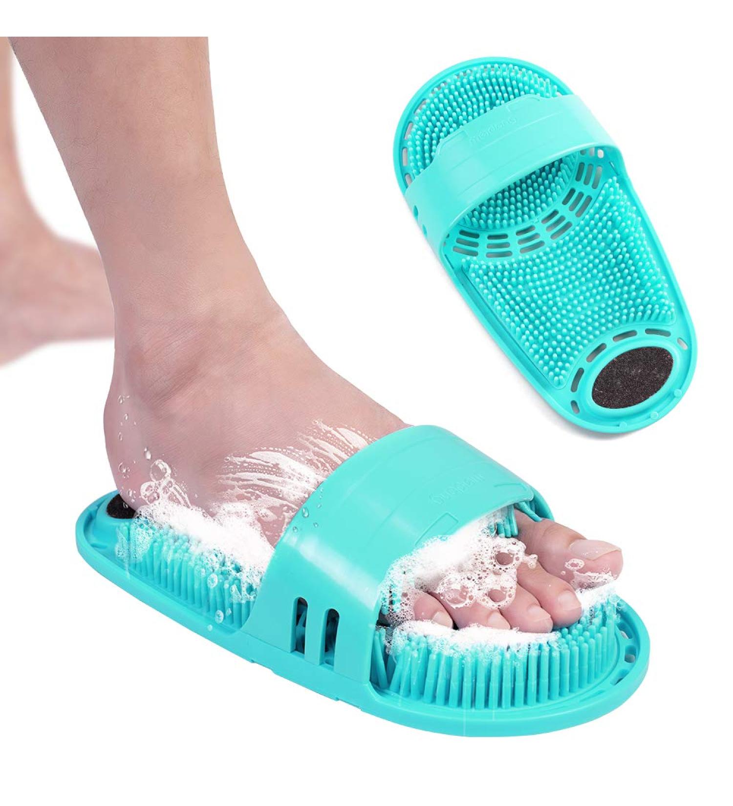 Meidong Silicone Shower Foot Scrubber - Personal Foot Massage and Cleaning - Non-Slip for Men and Women - 1PCS Green - Buy Online on GoSupps.com