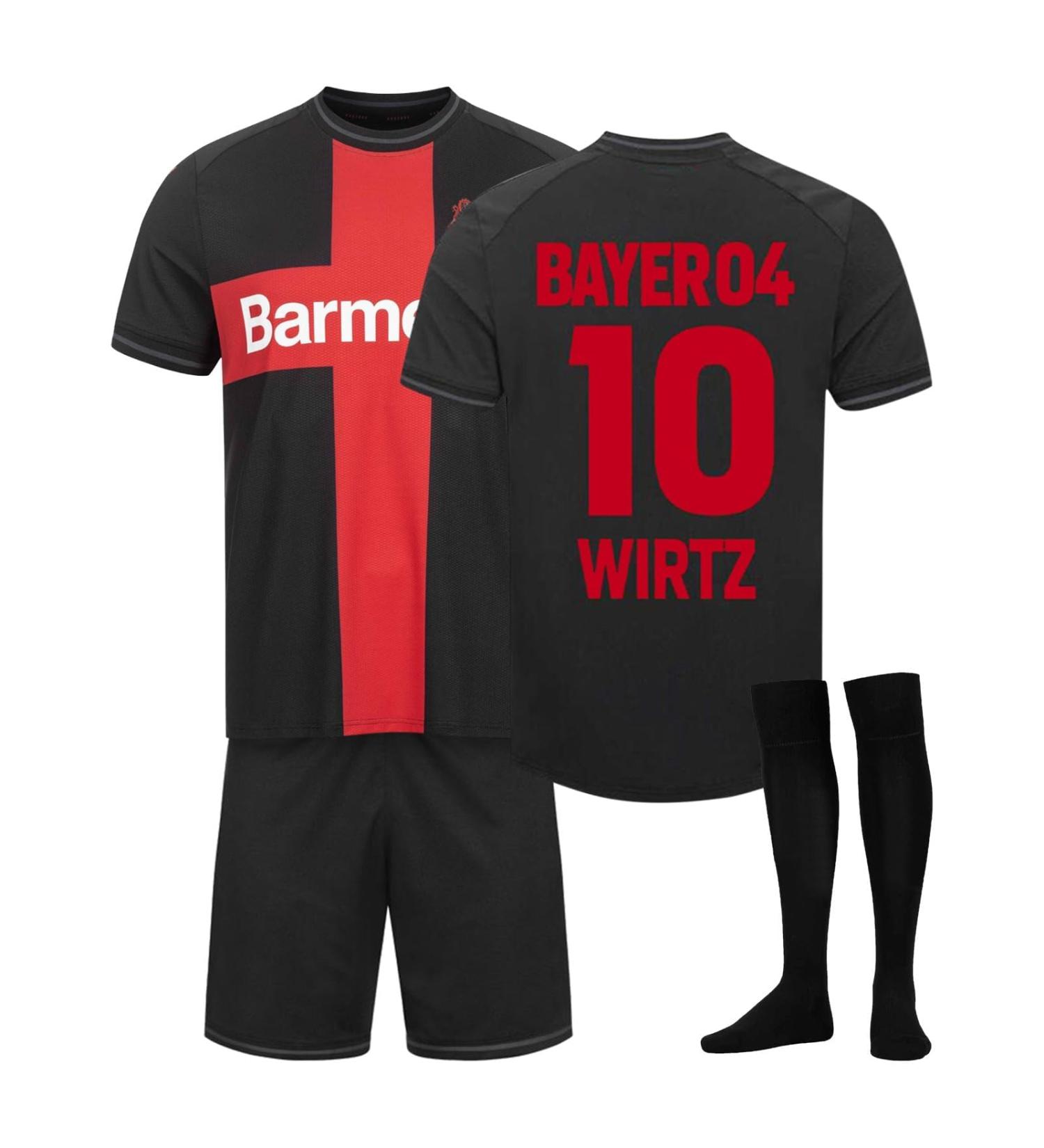 Oltbtmxwn Leverkusen jersey 23/24 home/away football jerseys shorts socks Socken Set for children/adults No. 4 Tah No.10 Wirtz No.22 Boniface No. 34 Xhaka football Trikot 24 No.10