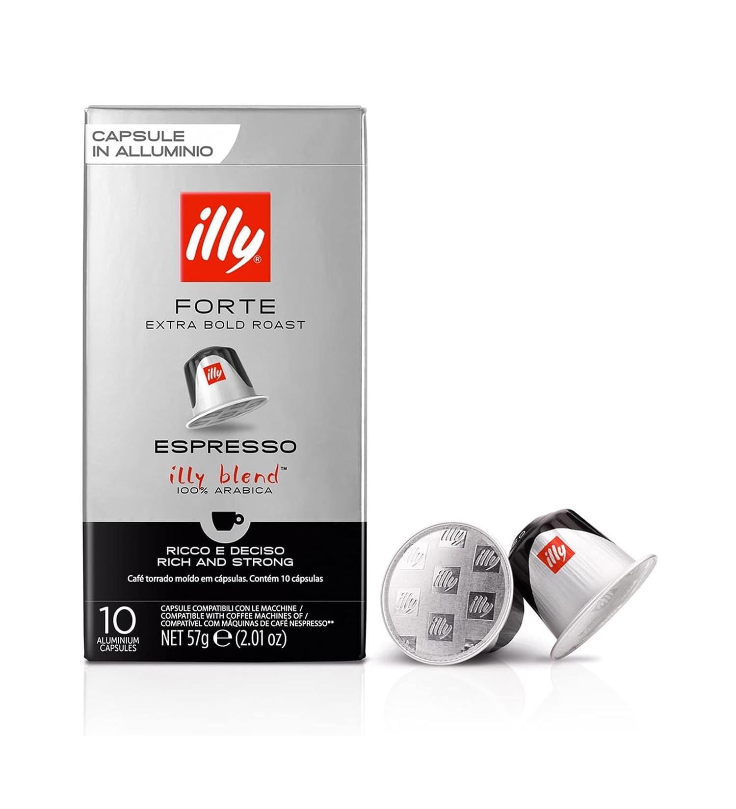 illy FORTE roasted coffee in Nespresso Compatible Capsules - 100% Arabica - 10 cases of 10 capsules (100 capsules) - Buy Online on GoSupps.com