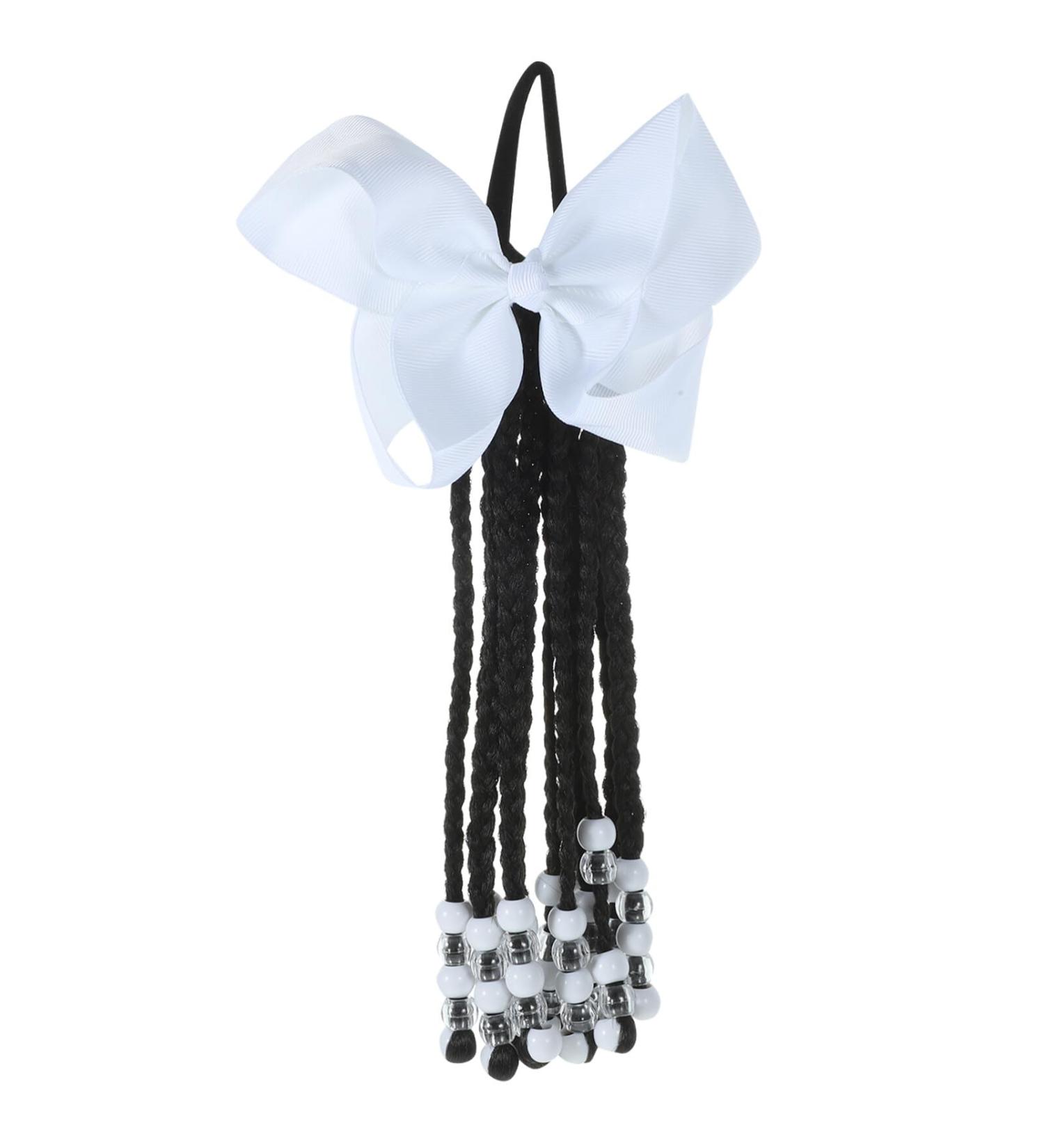 ERINGOGO Ponytail Beaded Hair Extension Bowknot Ponytail Wig Hair Decoration for Children White - Buy Online on GoSupps.com