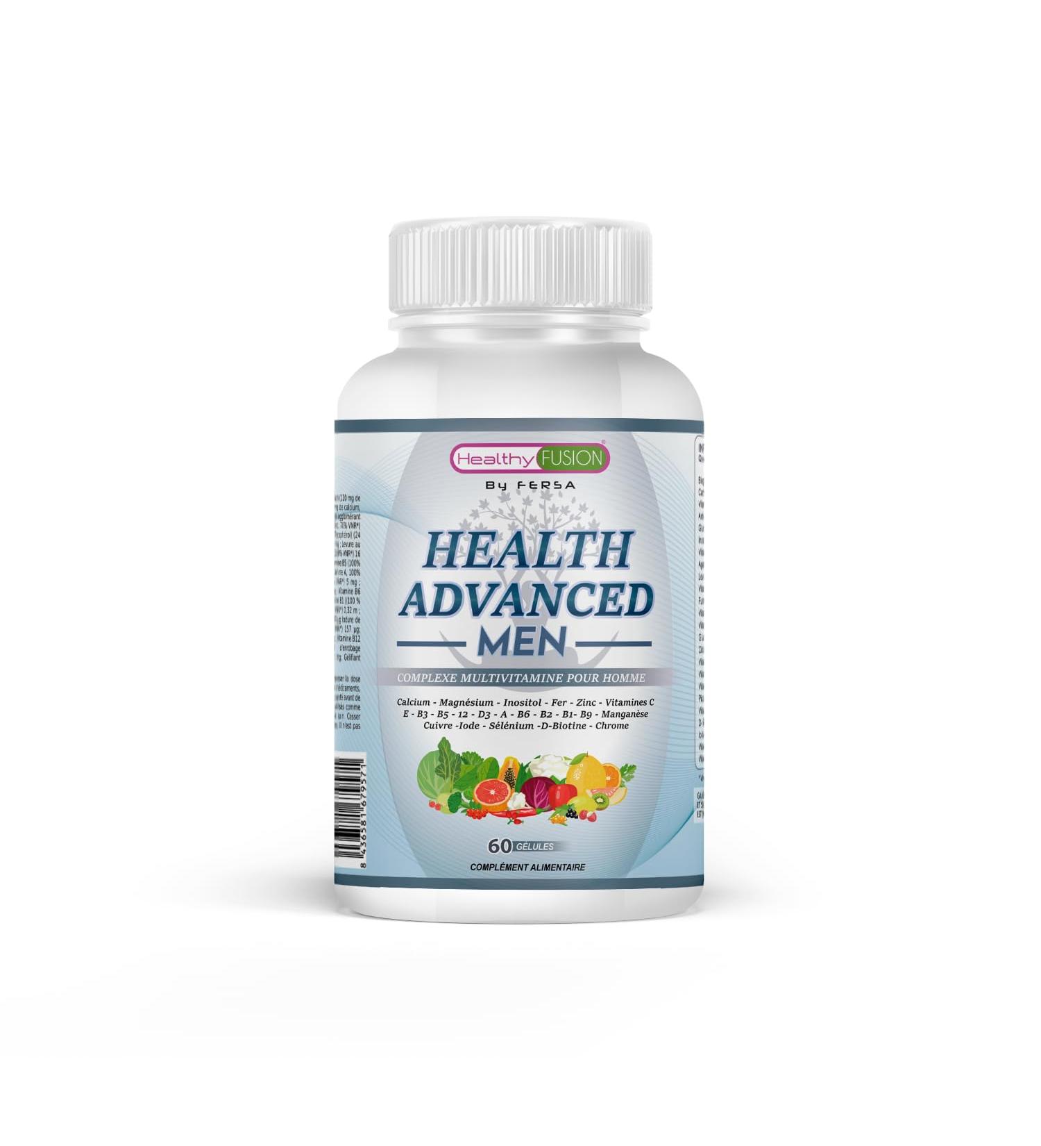 Multivitamin Complex for Men | Calcium Magnesium Iron Vitamins A C E B12 D3 B9 B6 | Essential Vitamins & Minerals | Energy & Immunity | 60 Caps - Buy Online on GoSupps.com