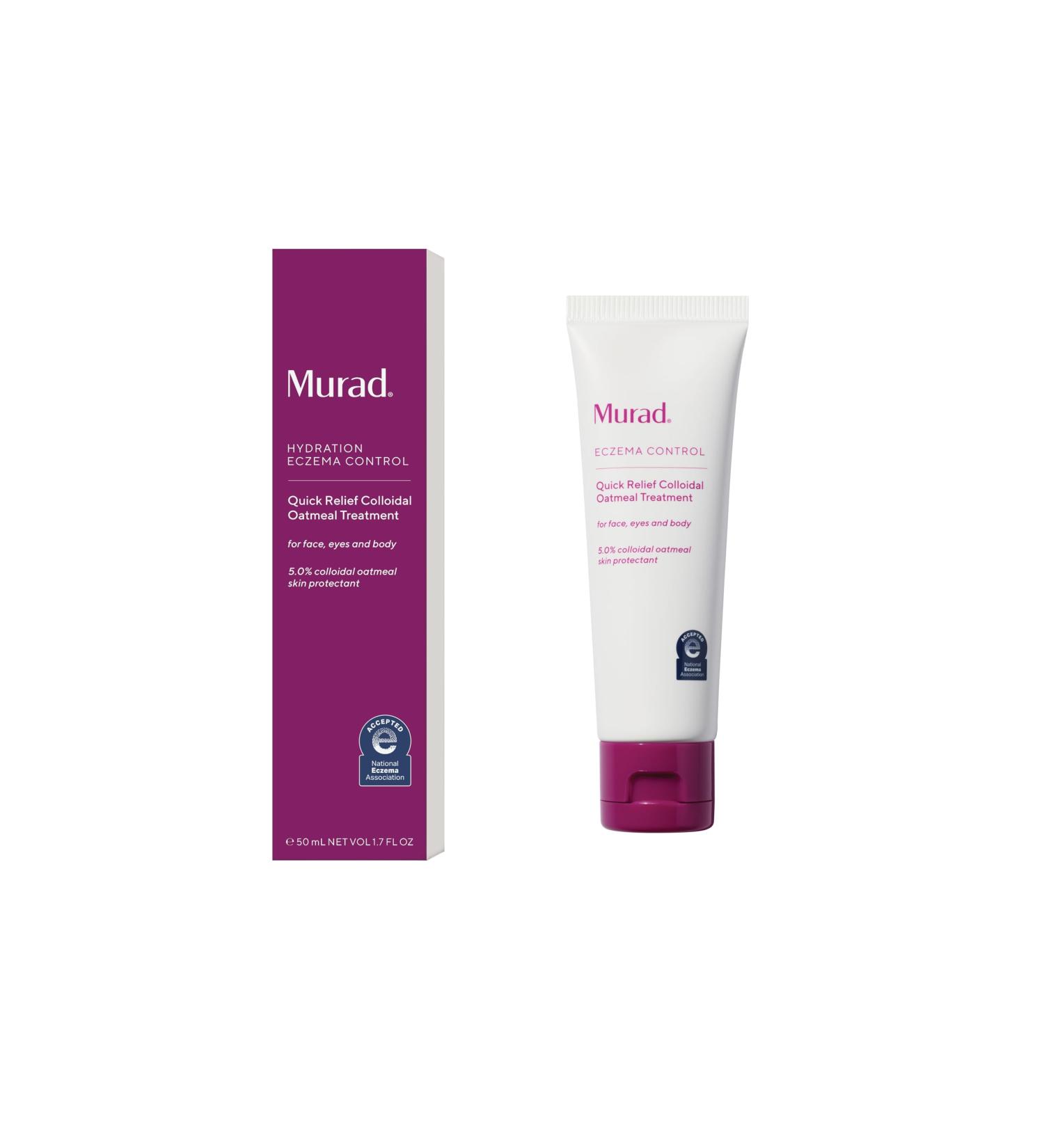 Murad Quick Relief Colloidal Oatmeal Treatment 5% Colloidal Oatmeal Cream with Ground Cherry & Oat Lipids for Eczema-Prone Skin Hydrates Soothes & Relieves Redness Itch Rashes 1.7 Fl Oz - Buy Online on GoSupps.com