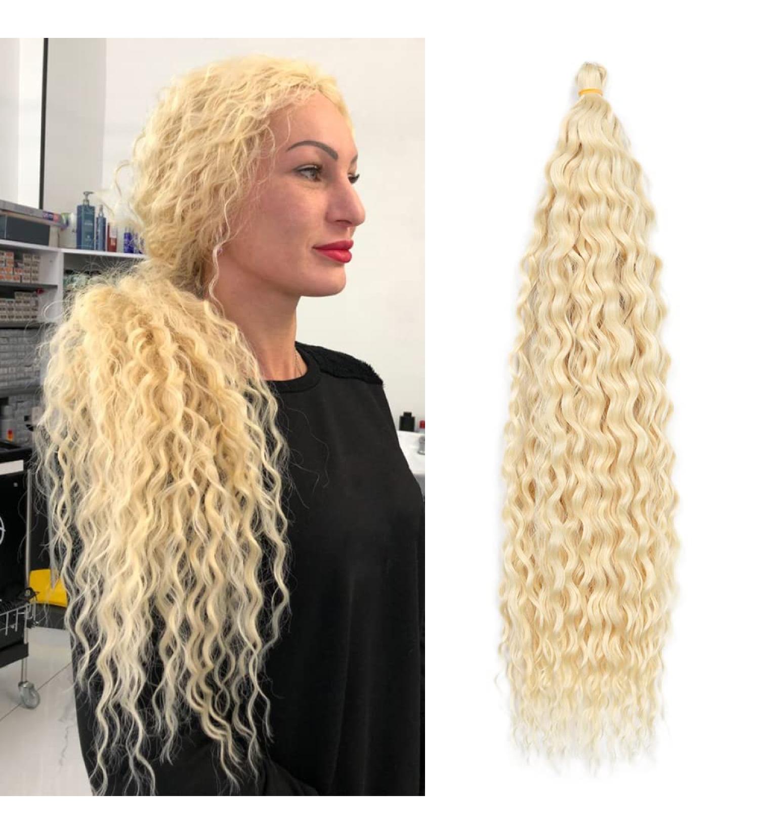 Deep Twist Crochet Hair - 22 Inch Ombre Kinky Curl Braided Extensions | 3 Pack Synthetic Waterwell Twist Hairstyles - Buy Online on GoSupps.com