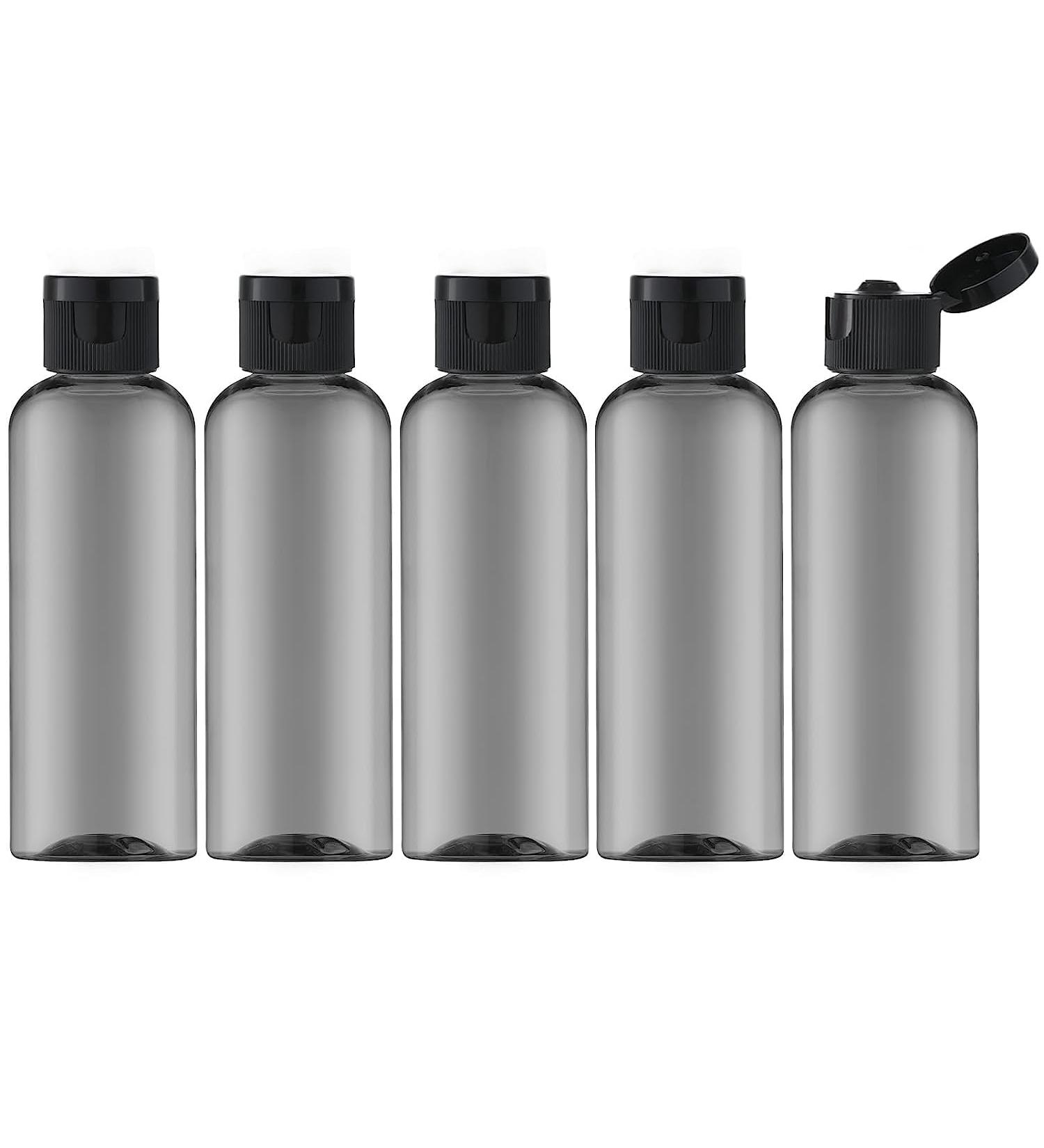 TOUREAL 100ML Travel Bottles Set - 5 Empty Plastic Cosmetic Bottles with Funnel & Flip Cap | Ideal for International Shipping - Buy Online on GoSupps.com