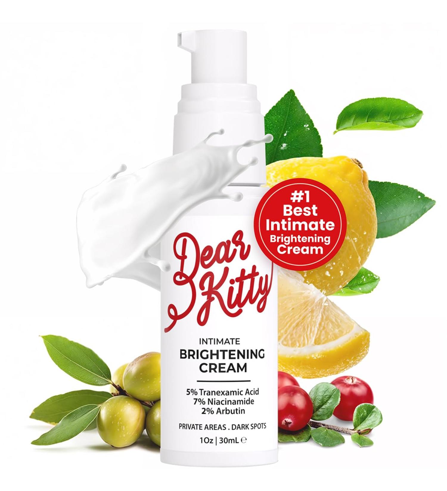 Dear Kitty Intimate Serum Evening Cream - Natural Dark Spot Corrector for Private & Sensitive Areas - Underarm Skin Improving Cream (1oz) - Buy Online on GoSupps.com