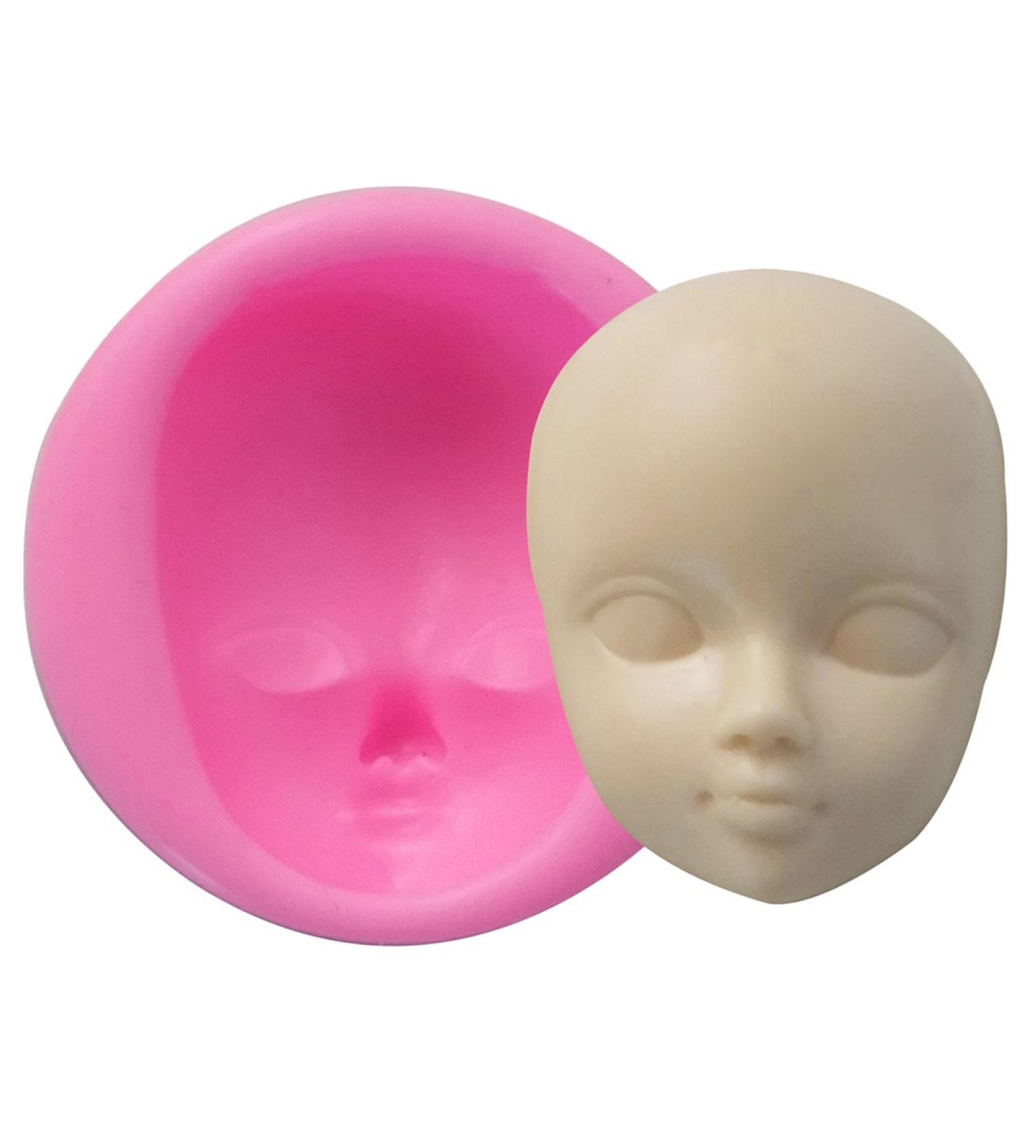 Carunke Fondant Decoration Mould Candy Clay Girl Face Moulds Chocolate Molds
