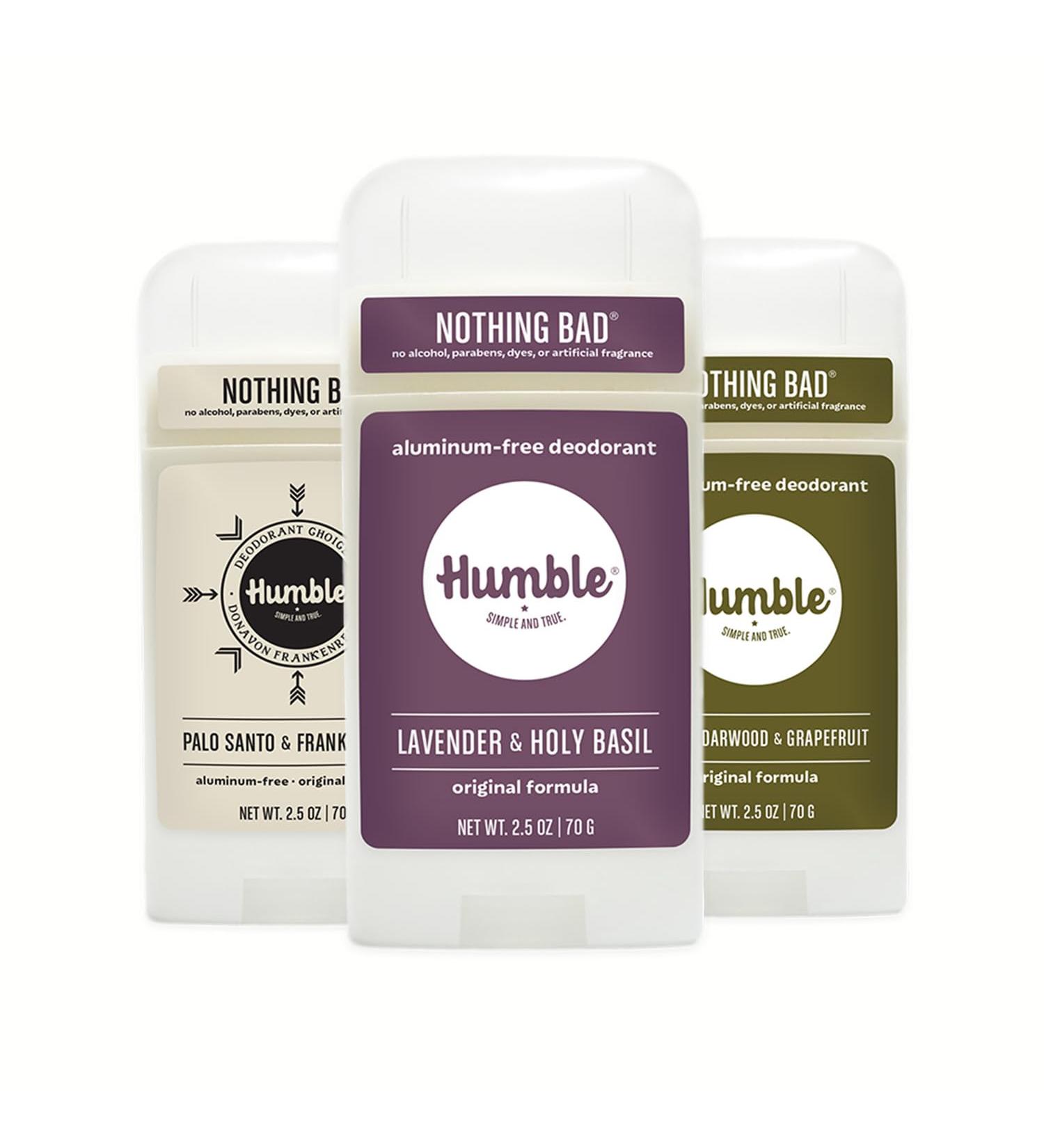 HUMBLE BRANDS Original Formula Aluminum-free Deodorant. Long Lasting Odor Control with Baking Soda and Essential Oils Assorted 3-Pack Assorted 2.5 Ounce (Pack of 3) - Buy Online on GoSupps.com