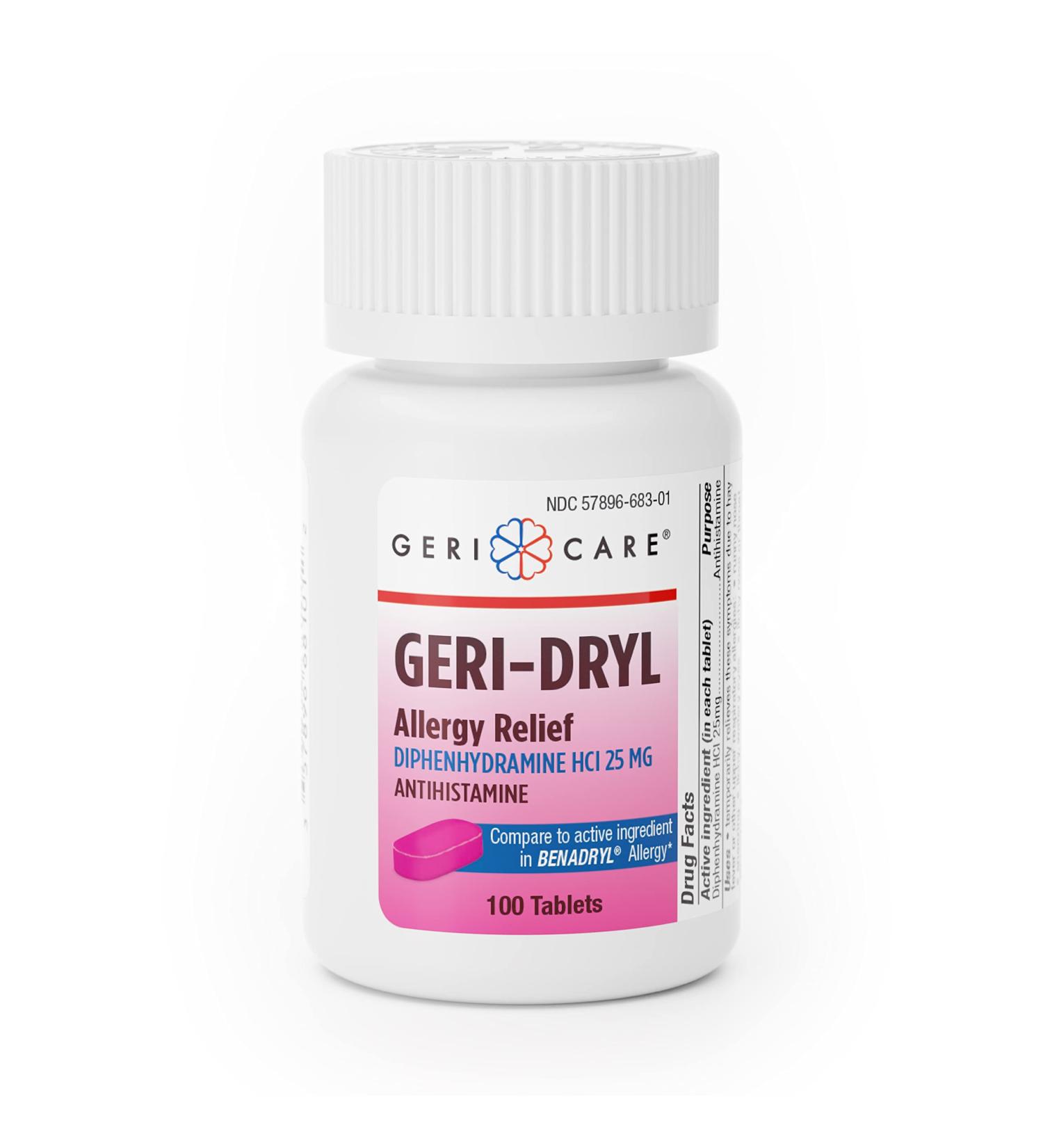 Allergy Relief OTC for Benadryl Ultratabs Diphenhydramine HCL Antihistamine 25mg (2 Pack-200 Total)