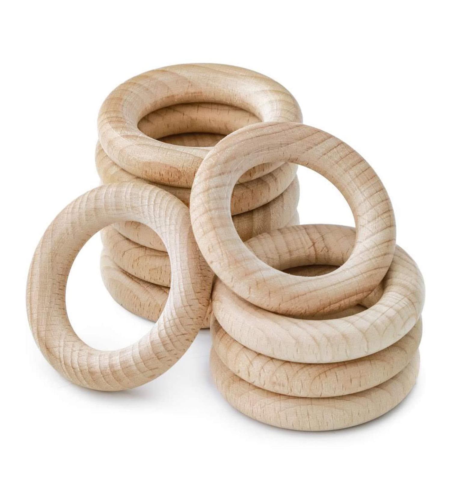 Buy RUBY Natural Wooden Ring Teething Ring 10 Pack for Arts & Crafts ( 5.4 cm) | International Shipping Available - Buy Online on GoSupps.com