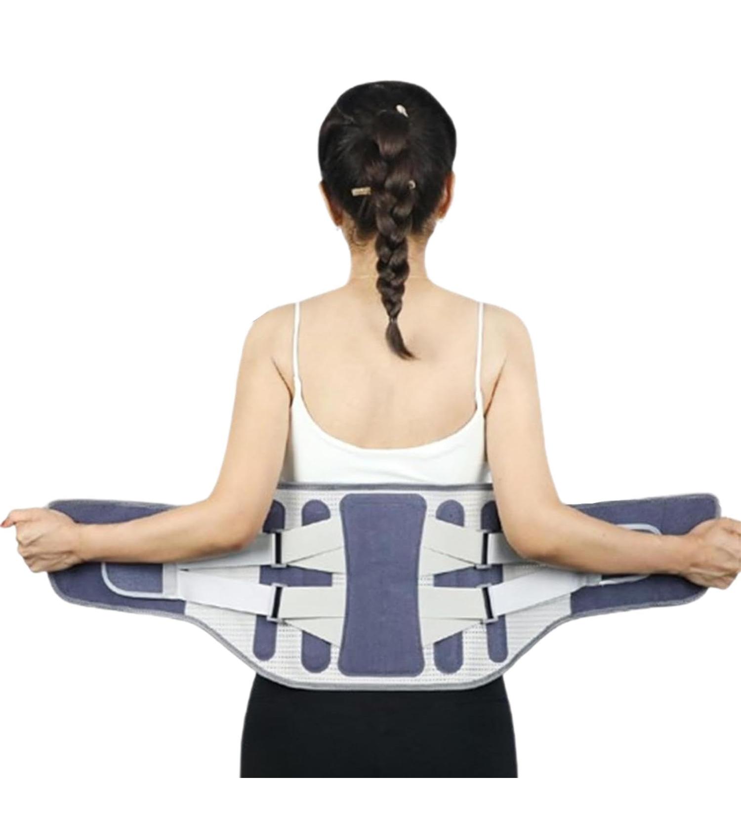 Back Support Belt Lower Back Stretcher Lumbar Traction Device Lower Back Support Brace for Men Women Back Reliever Spinal Belt Blue K - Buy Online on GoSupps.com