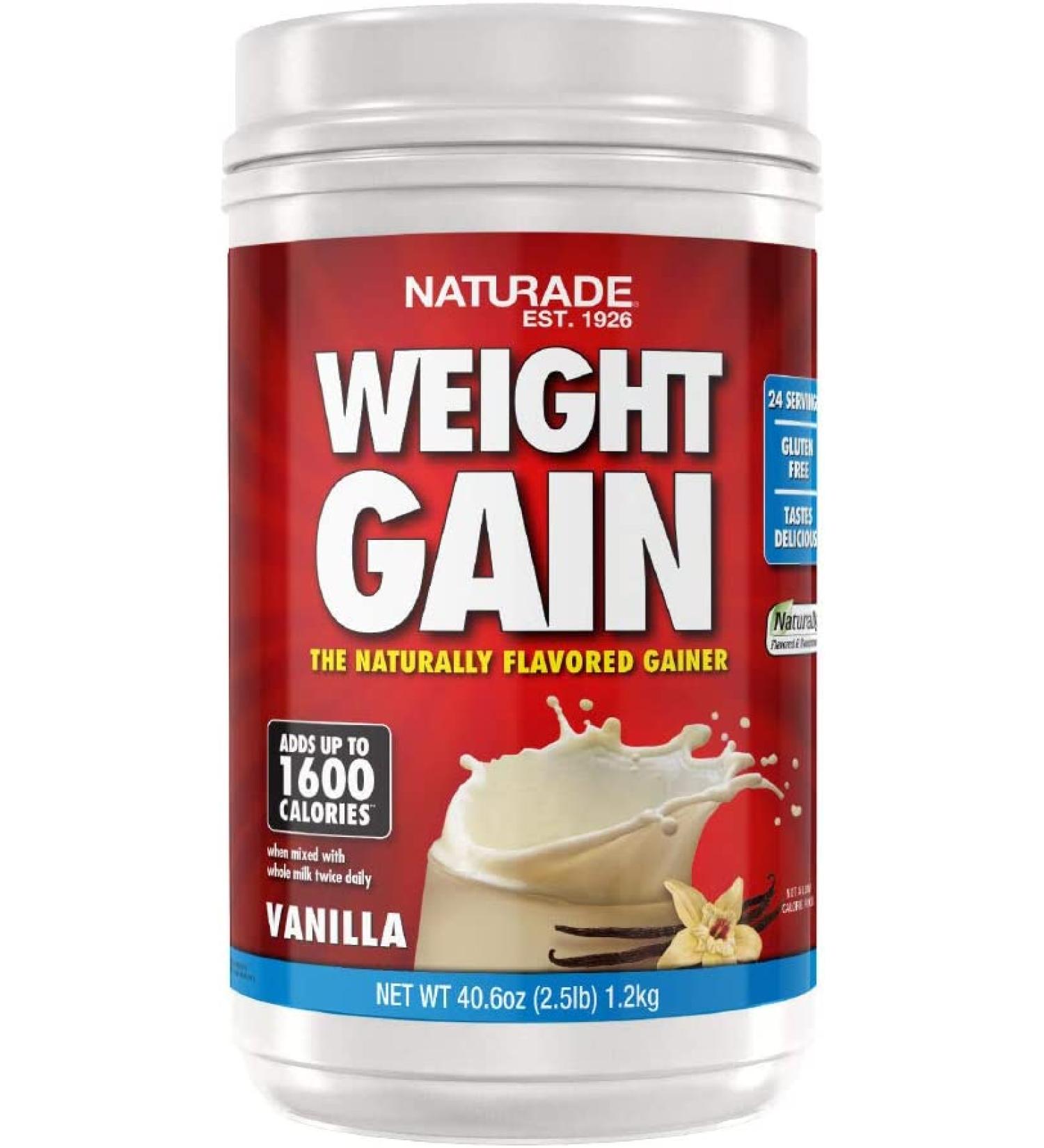 Naturade Weight Gain Vanilla Gainer 40.6 oz - Naturally Flavored - Buy Online on GoSupps.com