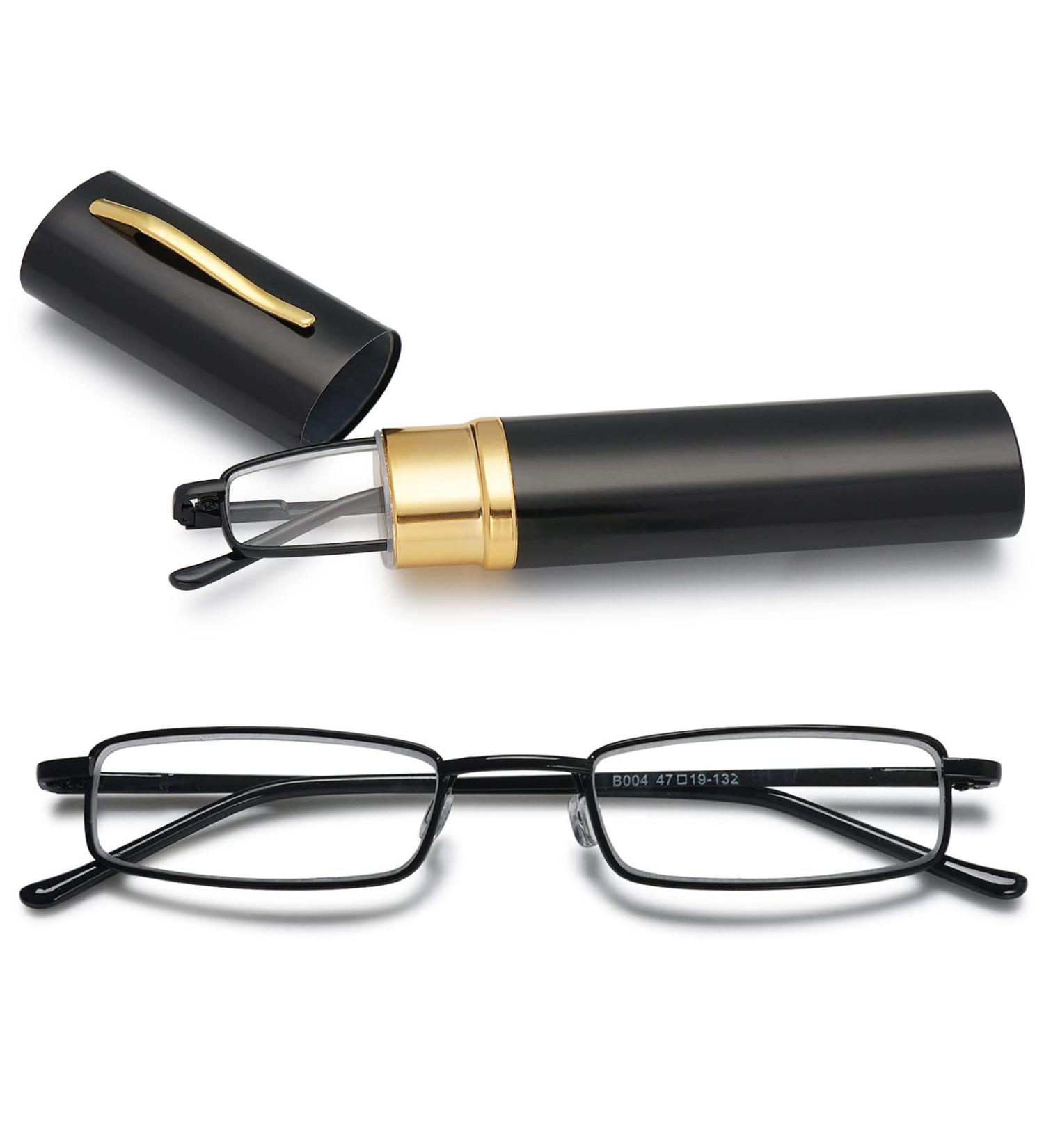Magimodac Anti Blue Light Reading Glasses for Men & Women - 2.5 Dioptric Metal Frame Prescription Blue Light Filter Narrow Design - Buy Online on GoSupps.com