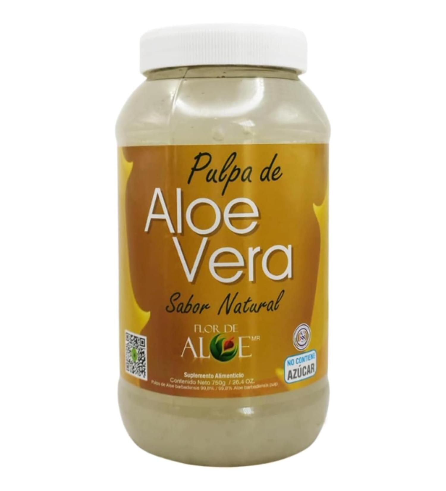 Flor de Aloe Drinkable Aloe Vera with Natural Aloe Vera Pulp and Fiber 24.6 fl oz Constipation & Digestive Health Natural Flavor Organic Aloe - Buy Online on GoSupps.com
