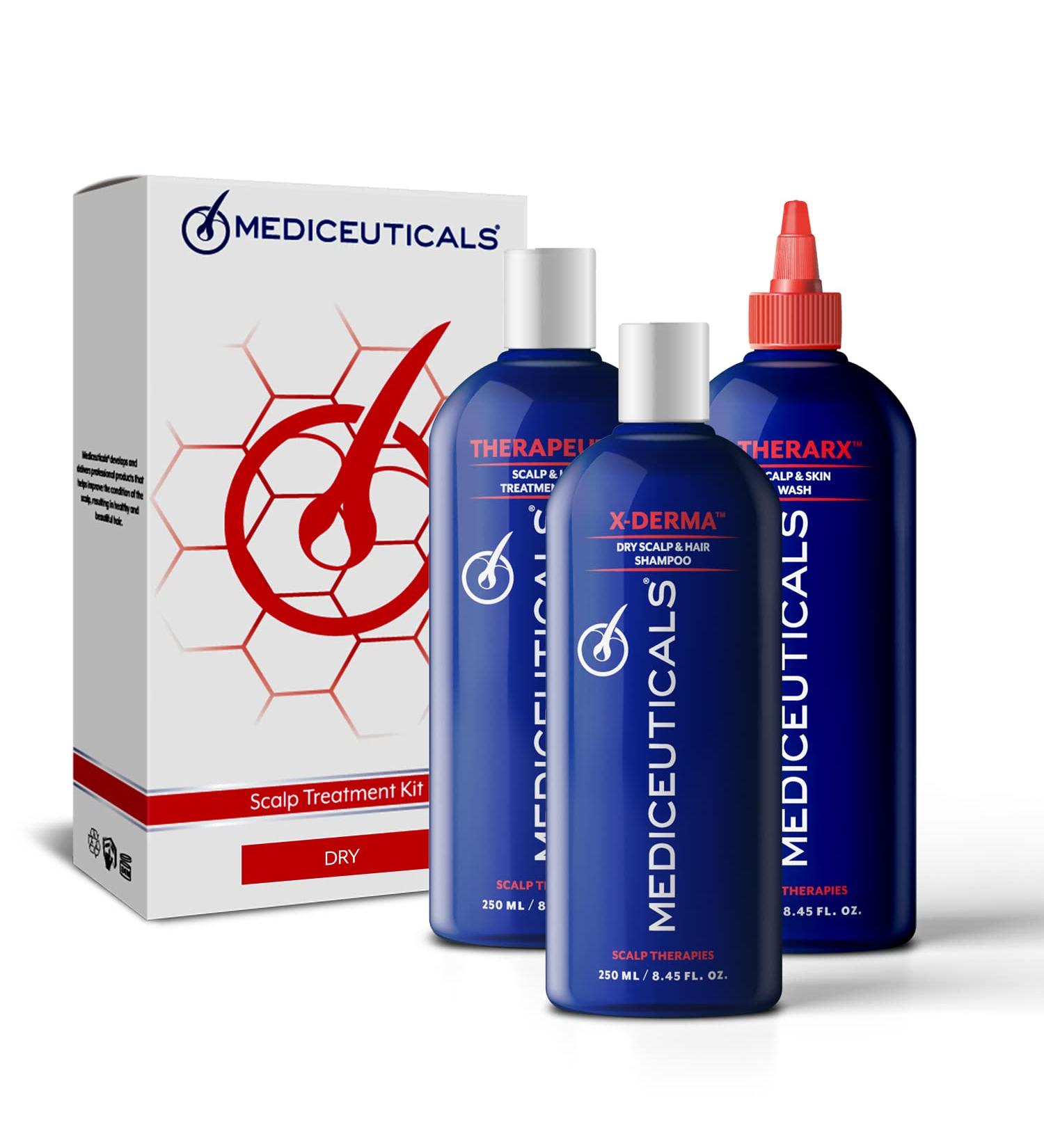 Mediceuticals Scalp Treatment Kit - Dry Scalp - 3 Piece Box Set - Buy Online on GoSupps.com