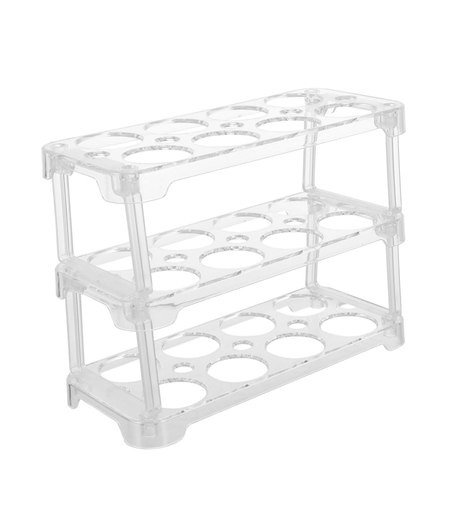 OSALADI Egg Grid Clear Plastic Tray Clear Plastic Eggs Clear Egg Container Egg Carton Side Door Memory Transparent 22.3X16.2X10.1CM - Buy Online on GoSupps.com