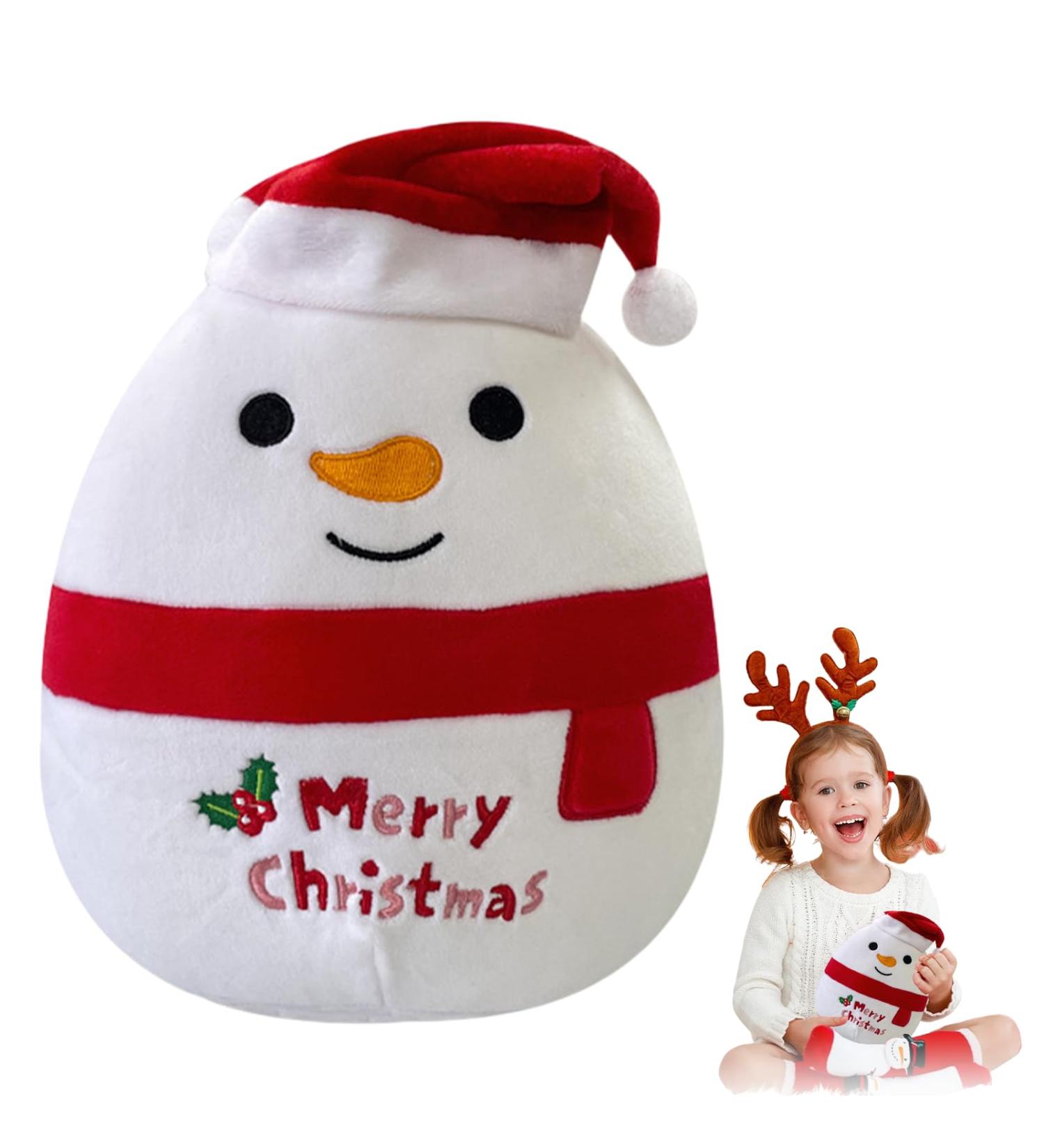 Snowman Stuffed Animal Plush Pillow - Soft Hugging Toy for Kids - Christmas Party Favor Gift - Decorative Pillow for Kids Room - Snowman Plush Toy - Buy Online on GoSupps.com