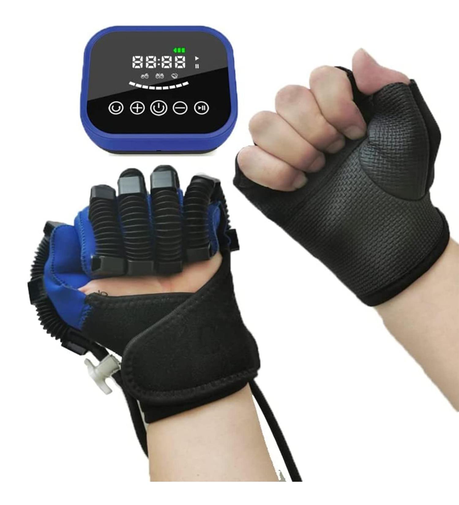 Rehabilitation Robot Gloves Hand Rehabilitation Device for Stroke Hemiplegia Hand Function Dysfunction Recovery Finger Trainer Straightening Brace Guard Left XL - Buy Online on GoSupps.com