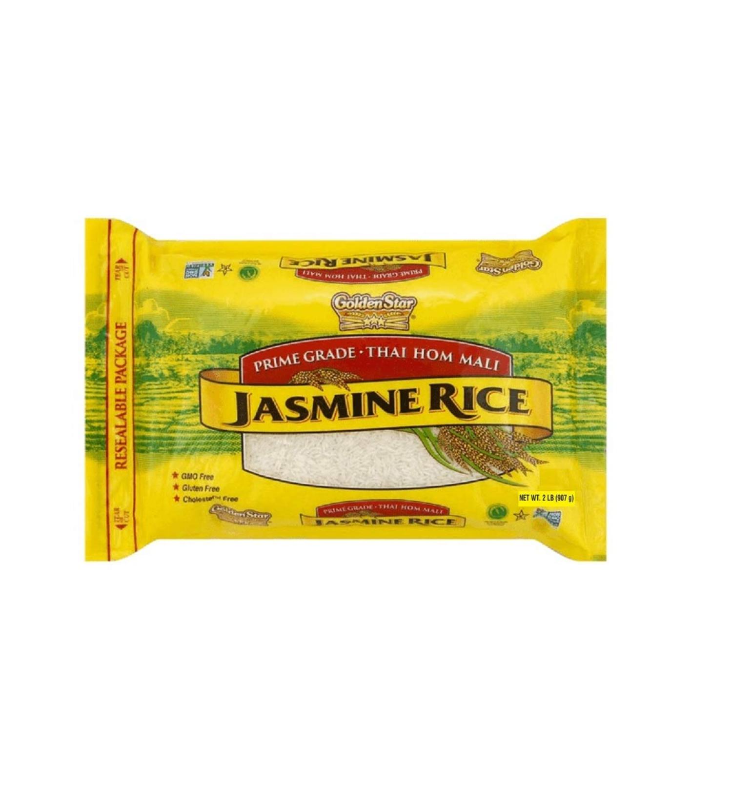 Golden Star Prime Grade Long Grain Fragrant Jasmine Rice, 2 Lb