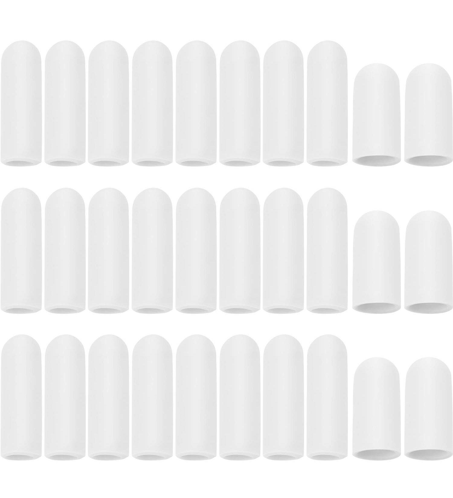Frienda Gel Finger Protectors - 30 Silicone Finger Cots for Cracking & Trigger Finger Support - White - Buy Online on GoSupps.com