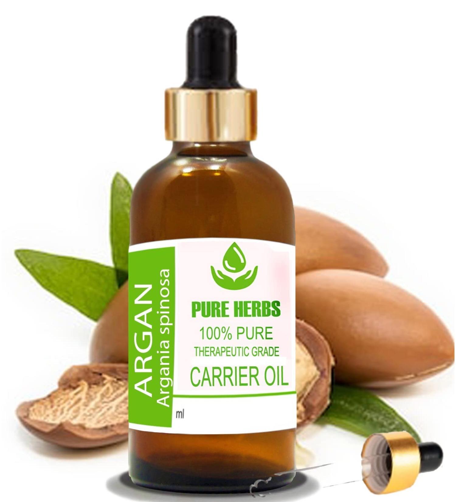 Pure Argan Oil 15ml | Natural Therapeutic Grade Carrier Oil | 100% Pure Herbs - Buy Online on GoSupps.com