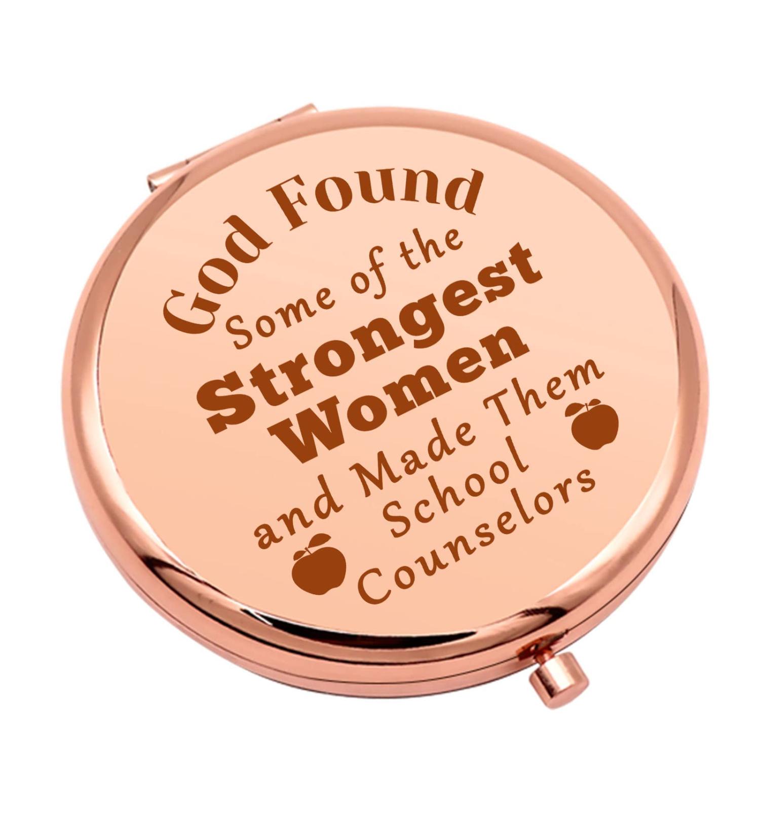 School Counselor Appreciation Gift: Folding Compact Makeup Mirror - Perfect Thank You for Teacher, Graduation, Retirement - Unique Counselor Gift for Women - Buy Online on GoSupps.com