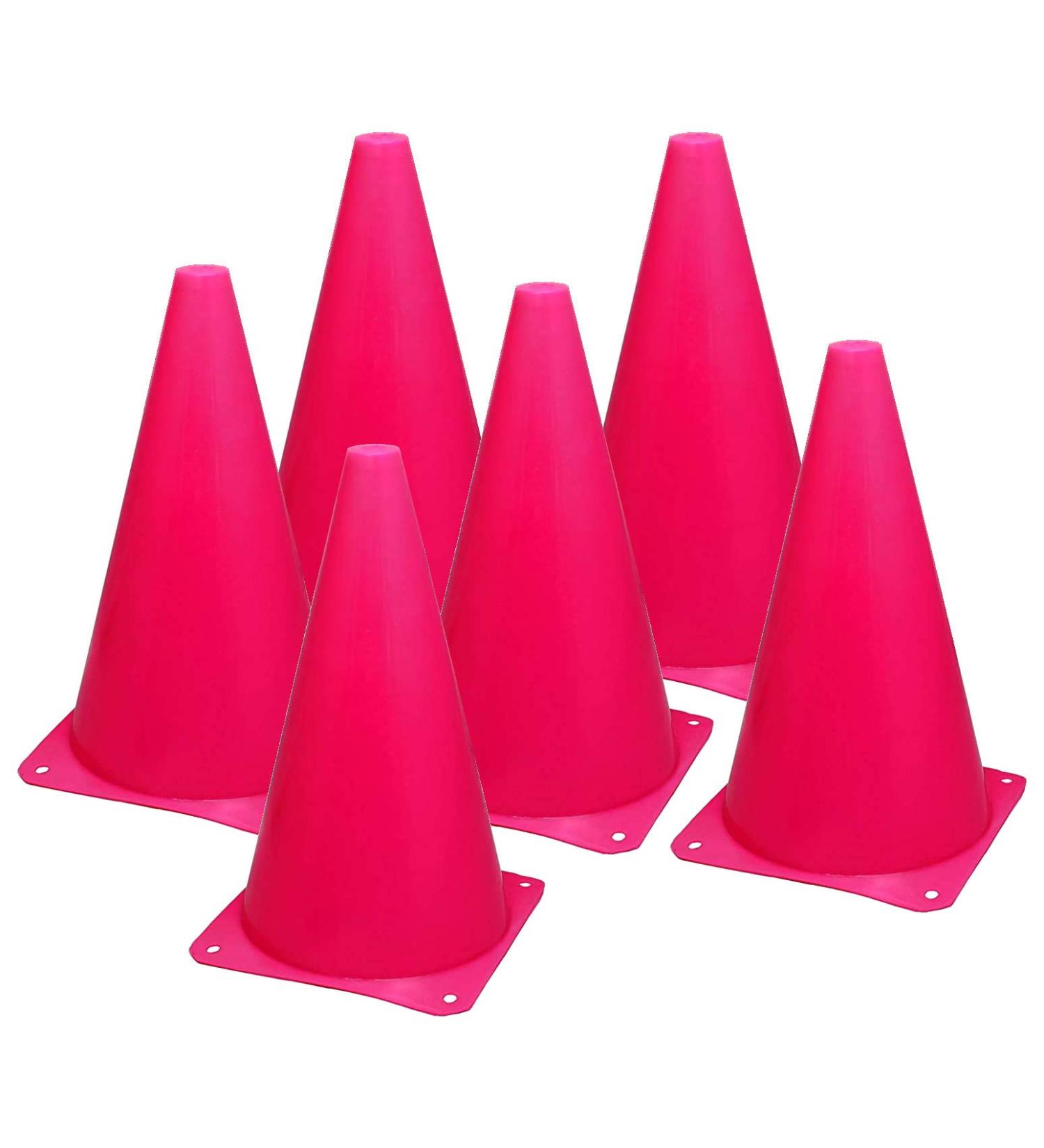 Set of 10 Pink 9-Inch Marker Cones for Sports and Training - Buy Online on GoSupps.com