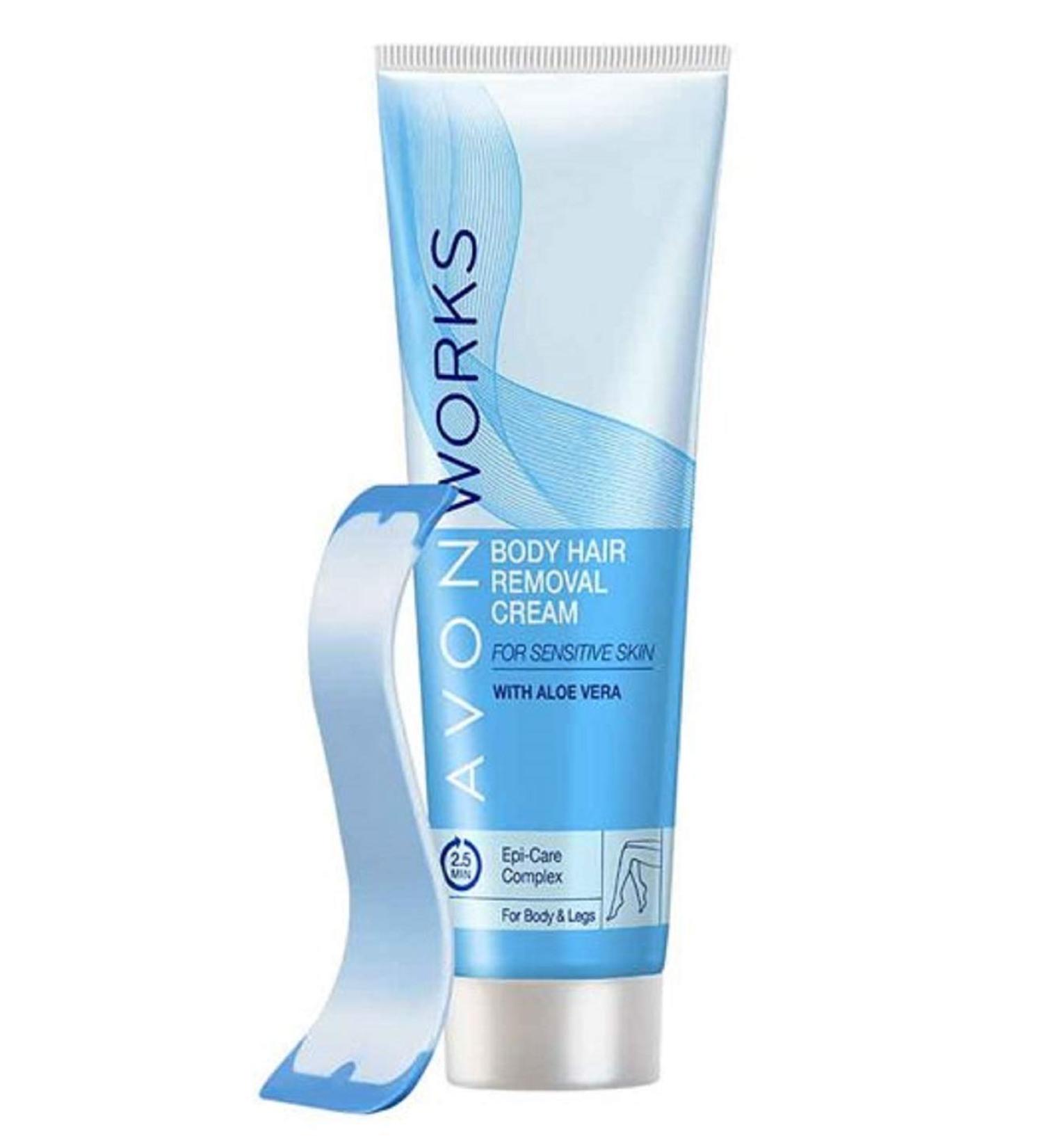 Avon Works 1x100ml body hair removal cream with aloe vera (body hair removal cream)