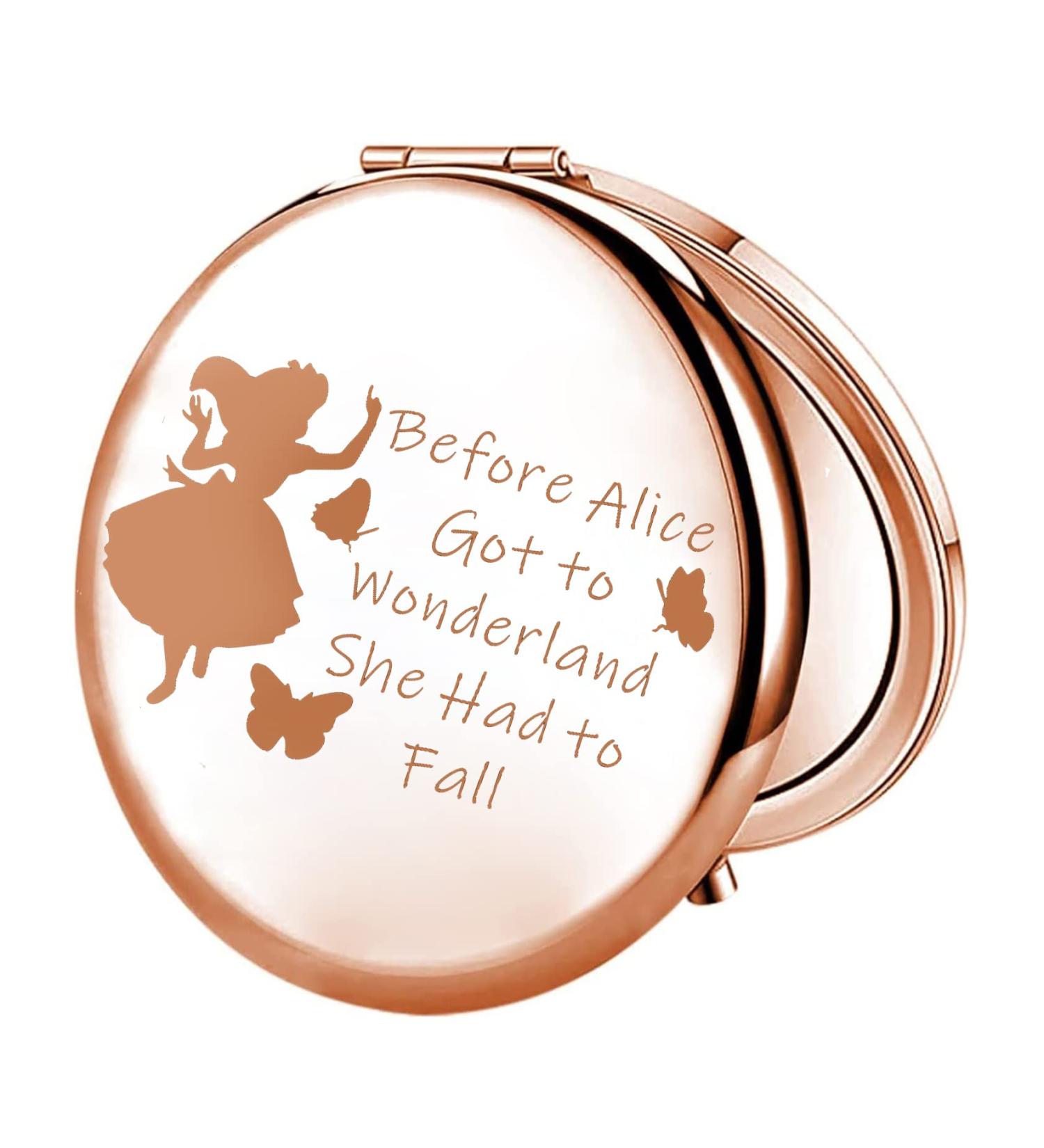 FEELMEM Cartoon Compact Mirror - Alice Inspired Gift Before Alice Got to Wonderland (Before Alice-Mirror) - Buy Online on GoSupps.com