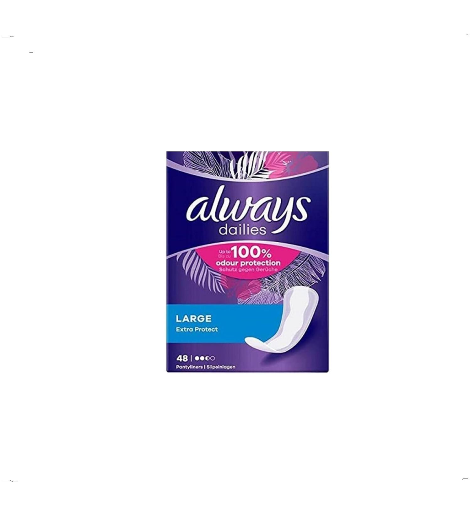 Always Dailies Panty Liners Large / Long | Extra Protect |