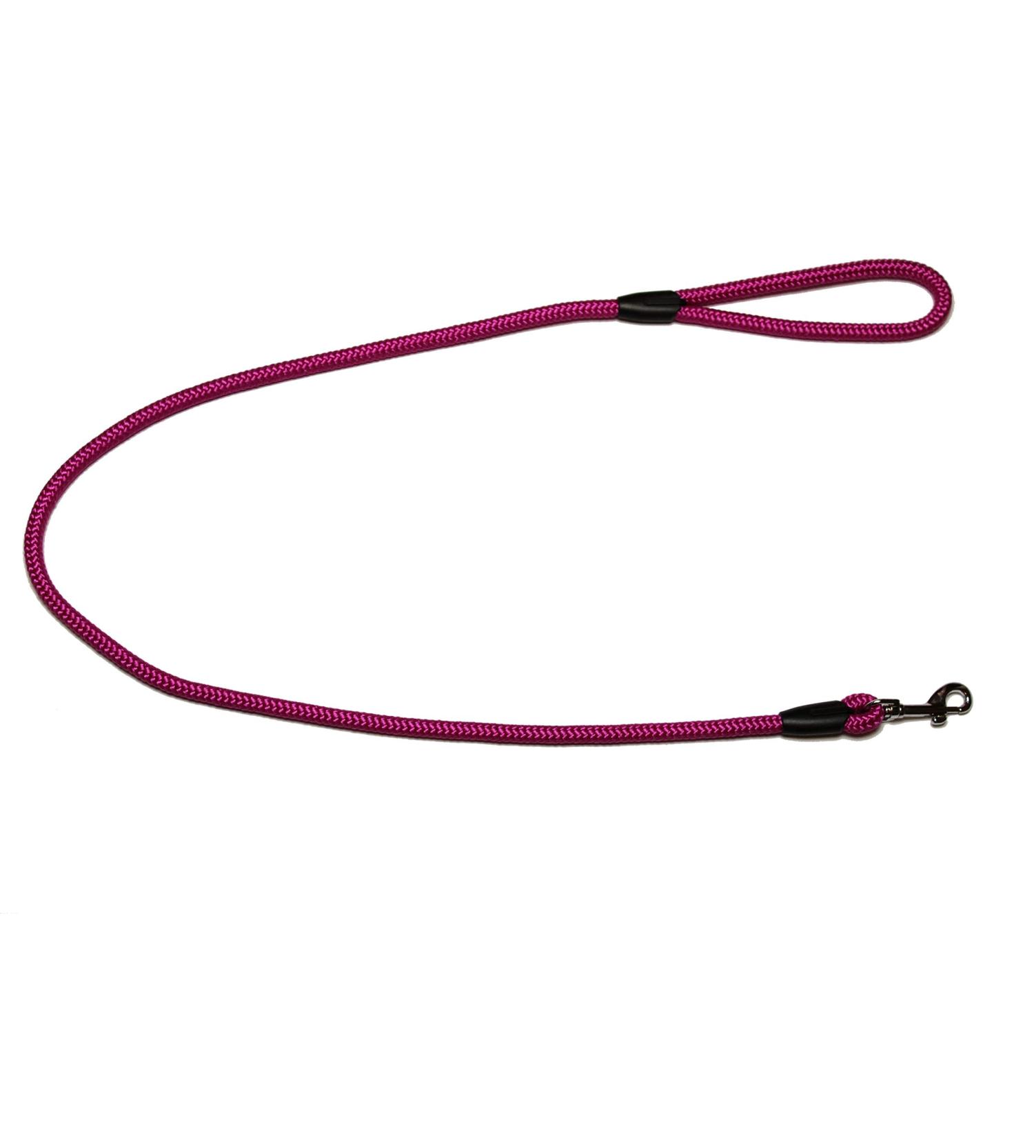 Leash - rope leash with hand loop Basic 10mm 27 colours 7 lengths (1.20 m pink) 1.20 m pink