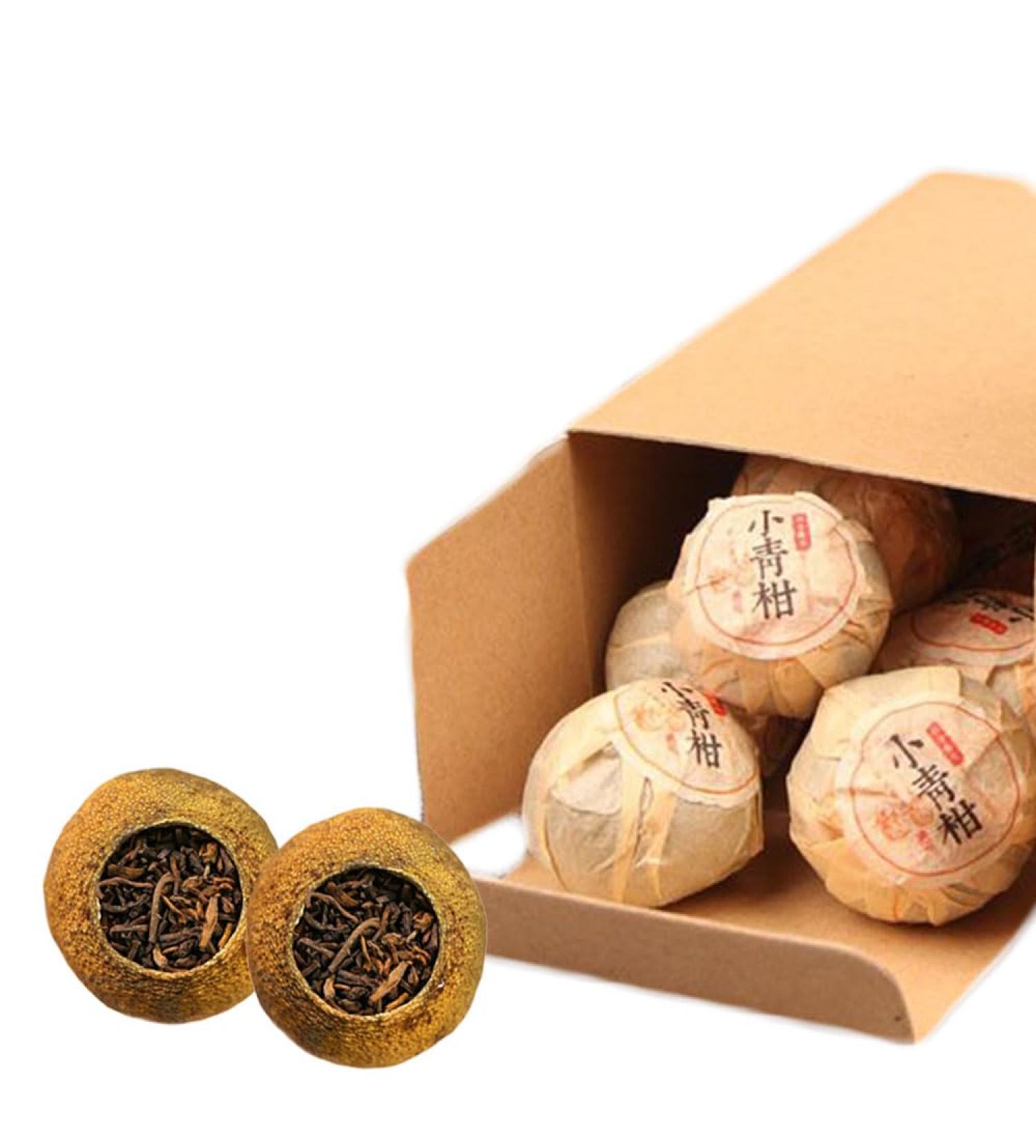 Th Puerh m r l' corce de mandarine XinHui "Chen Pi" Shu Puerh (100g) - Buy Online on GoSupps.com