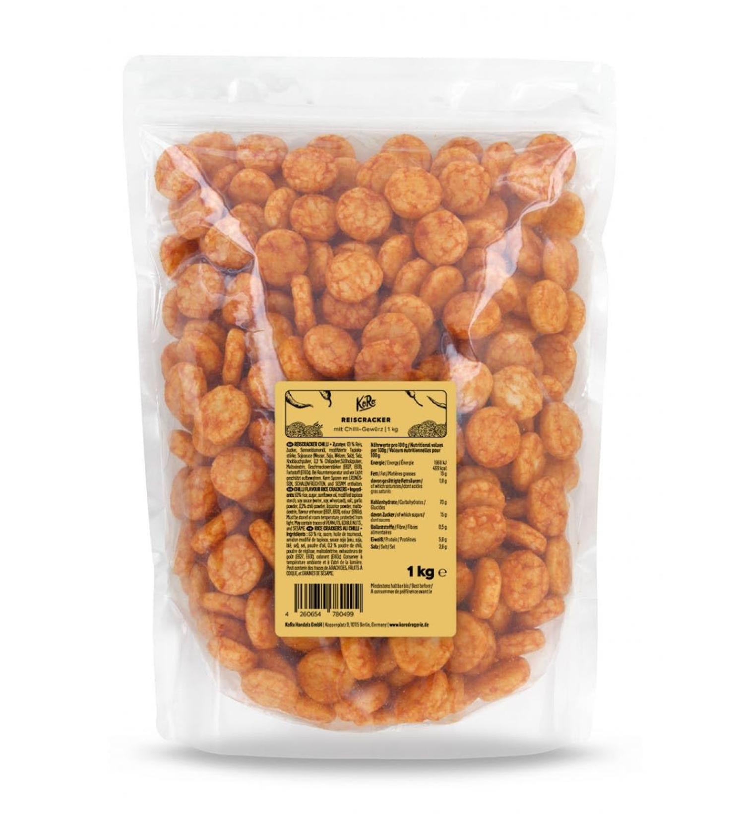  KoRo KoRo - Chili Rice Crackers 1 kg - A deliciously spicy snack for the in-between - Buy Online on GoSupps.com