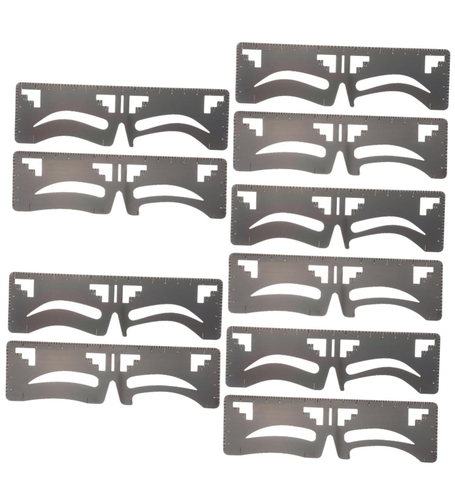 FOMIYES 10 Pcs Eyebrow Ruler Eyebrow Shaping Template Tool T Ruler Brow Template Eyebrow Shape Guide Ruler - Buy Online on GoSupps.com