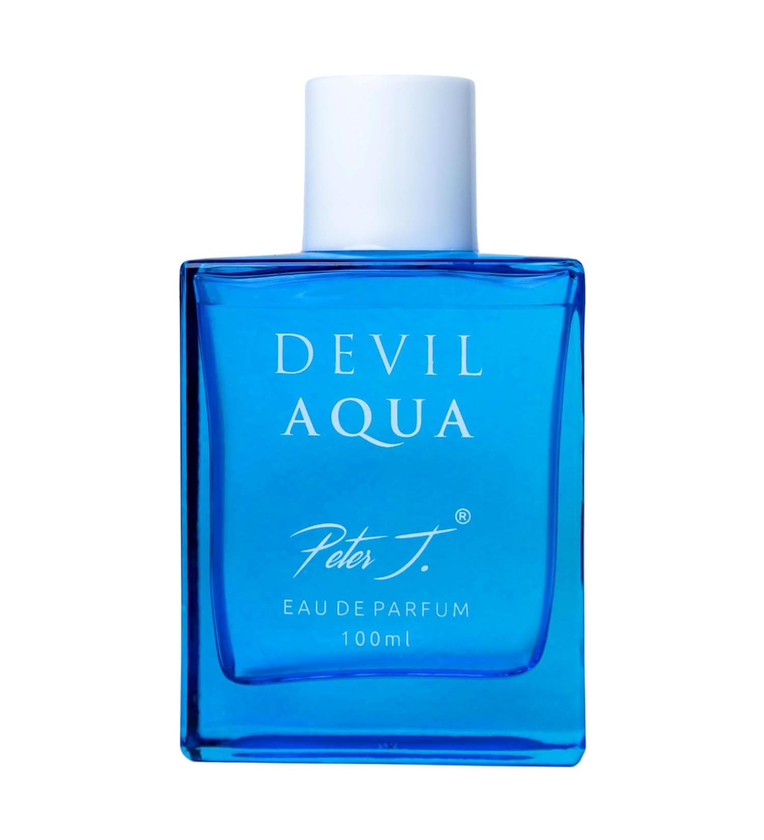 Peterr_J_Devil Aqua | Perfumes for Men | Luxury Eau De Parfum | Premium Long Lasting Unisex Fragrance Scent Spray | Gift for Men & Women | Suitable for Every Occasion | 100ml - Buy Online on GoSupps.com