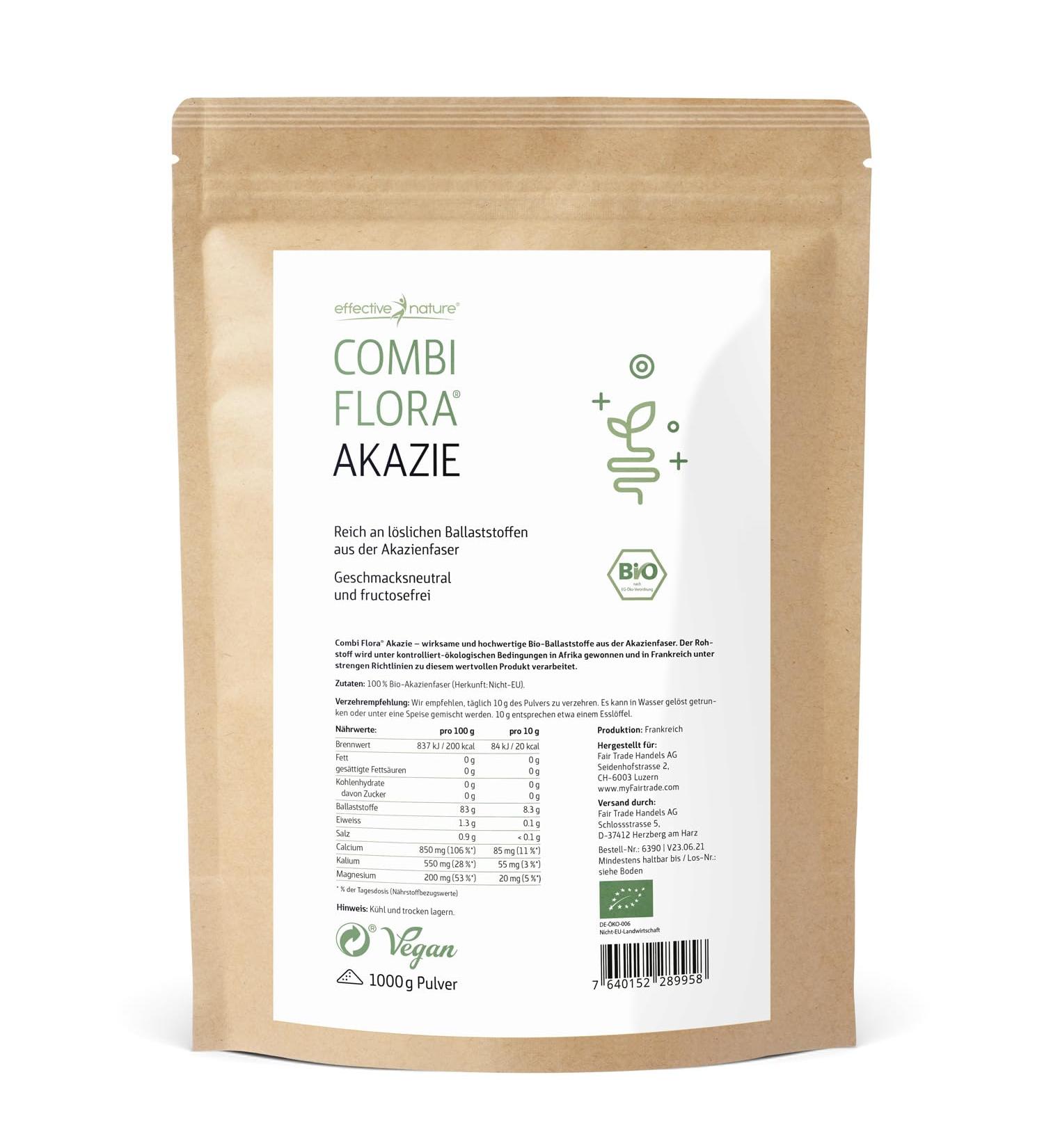 Buy Organic Acacia Fiber Powder - 1000g 80% Fiber Content - 100 Days Supply - Pure & Additive-Free - Certified Organic - Buy Online on GoSupps.com