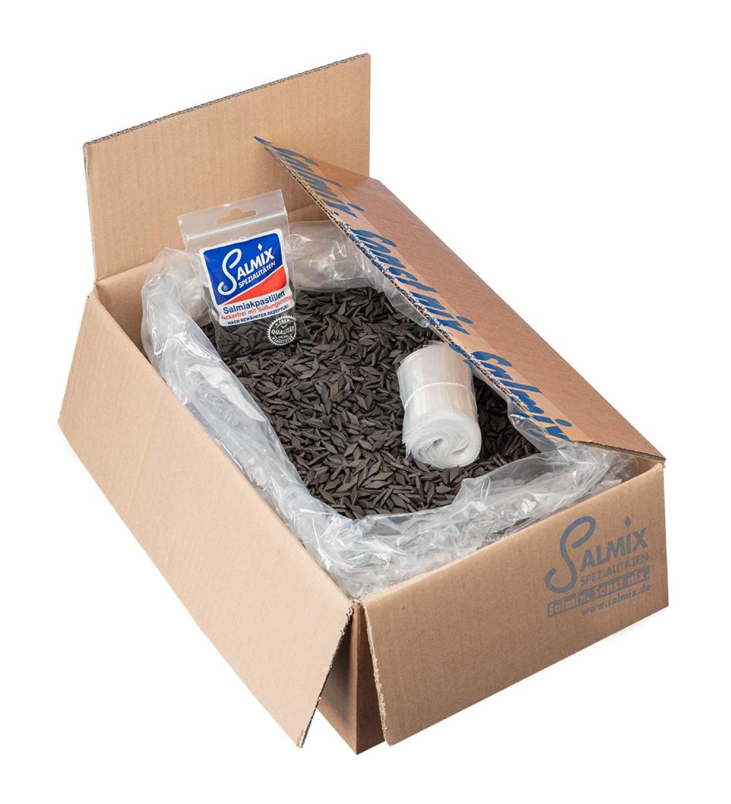 SALMIX Finest Handcrafted Sugar-Free Liquorice Salmiak Pastilles - 10 KG Bulk Pack | Premium Quality Low Calorie Treats - Buy Online on GoSupps.com