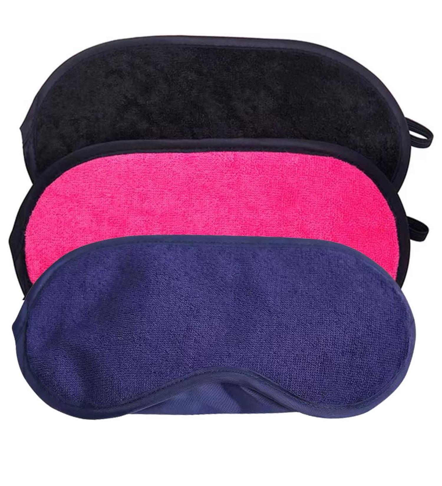 3 Pack Soft Microfiber Terry Cloth Sleep Mask Set for Travel, Office Nap and Stress Relief - Buy Online on GoSupps.com