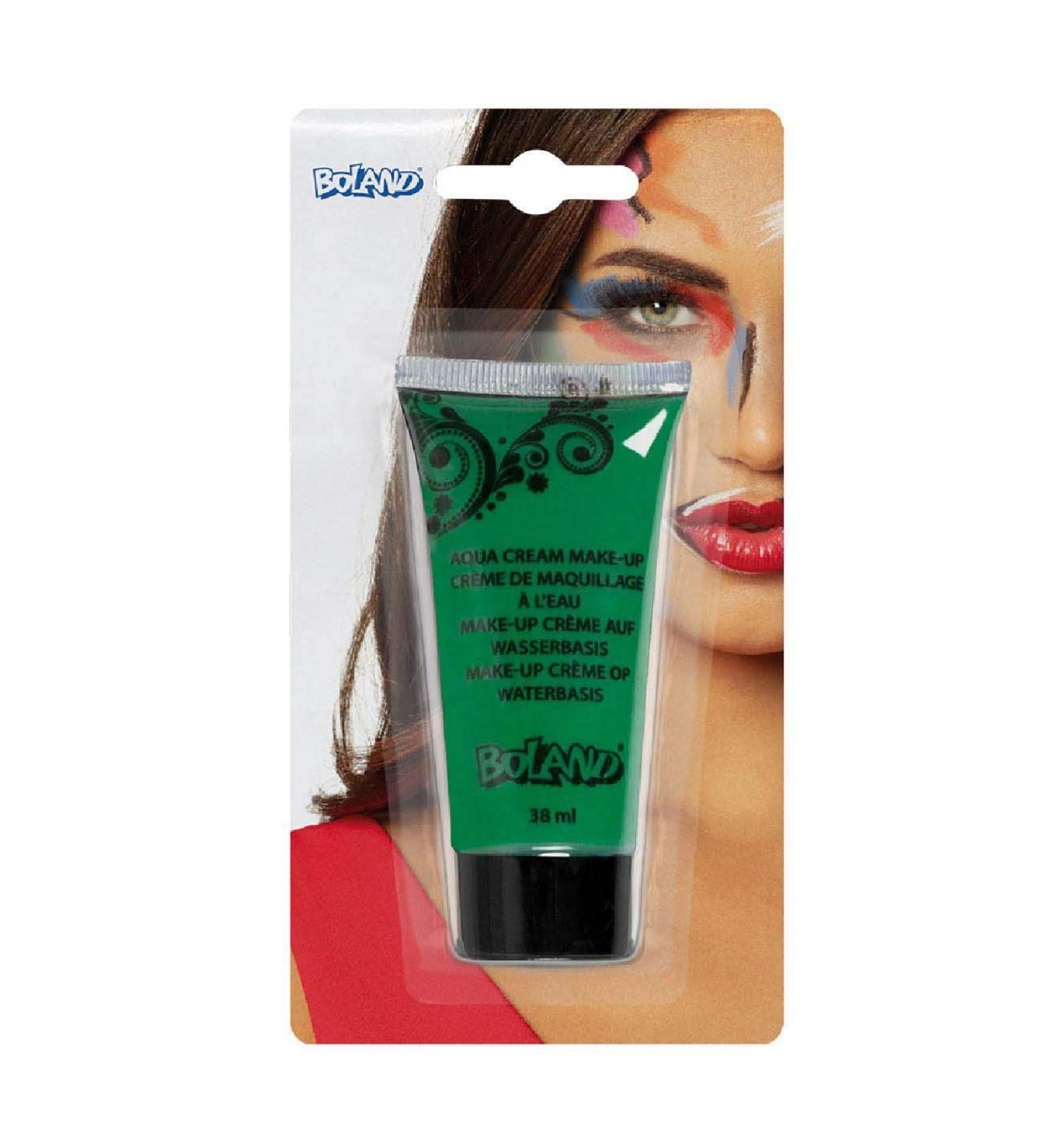 Boland - Tube make -up cream 38 ml make -up color body color water -based easy to apply and remove motto party carnival halloween green